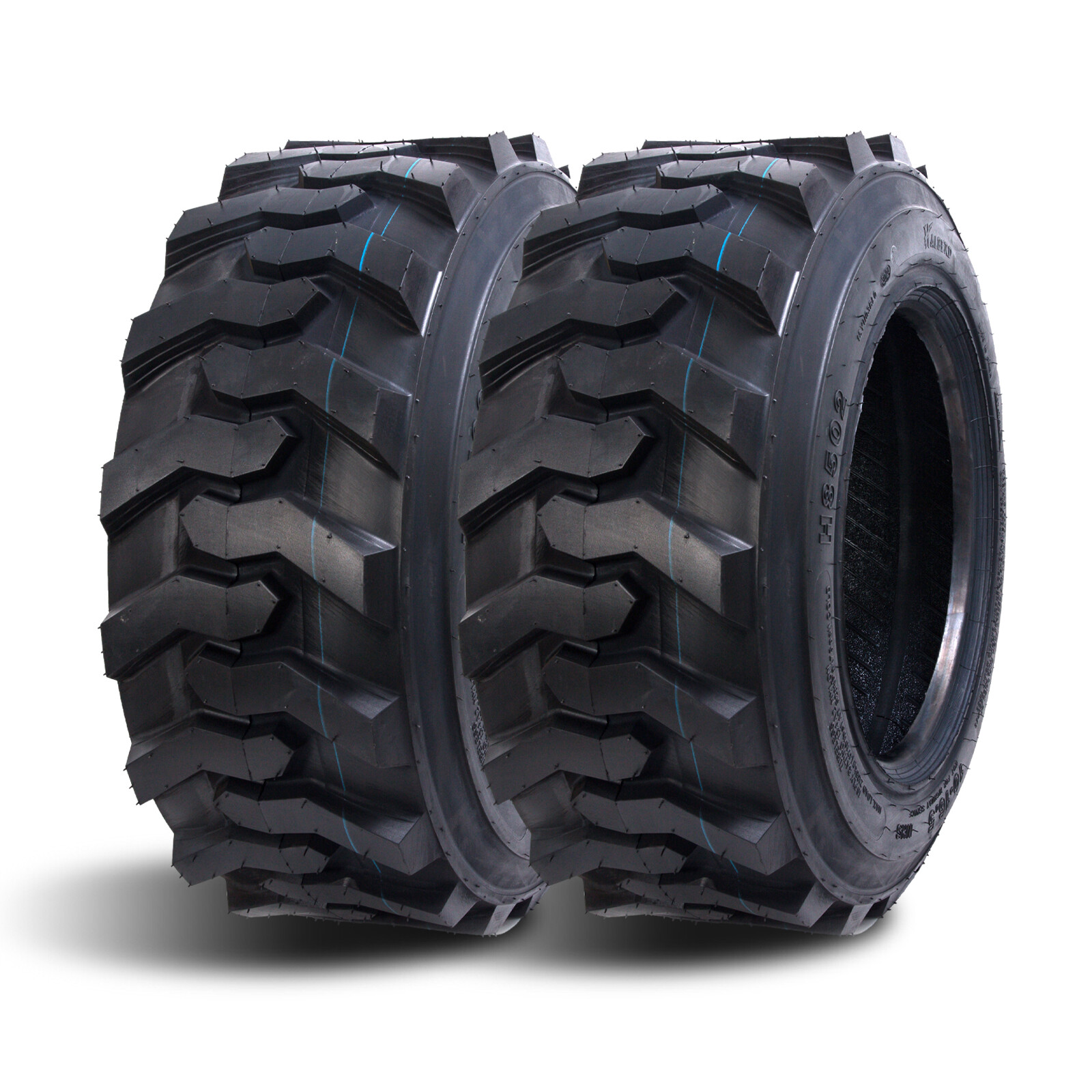 Set 2 10-16.5 Skid Steer Tires 10PR 10x16.5 Bobcat Loader Tire Tubeless 10 16.5