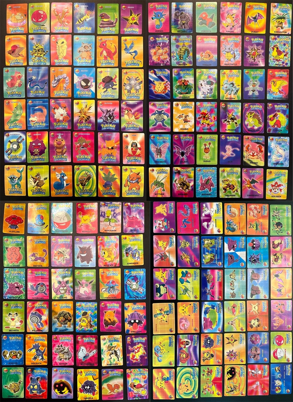 1999 Pokemon Vintage Pocket Monsters Vending Prism 144pcs