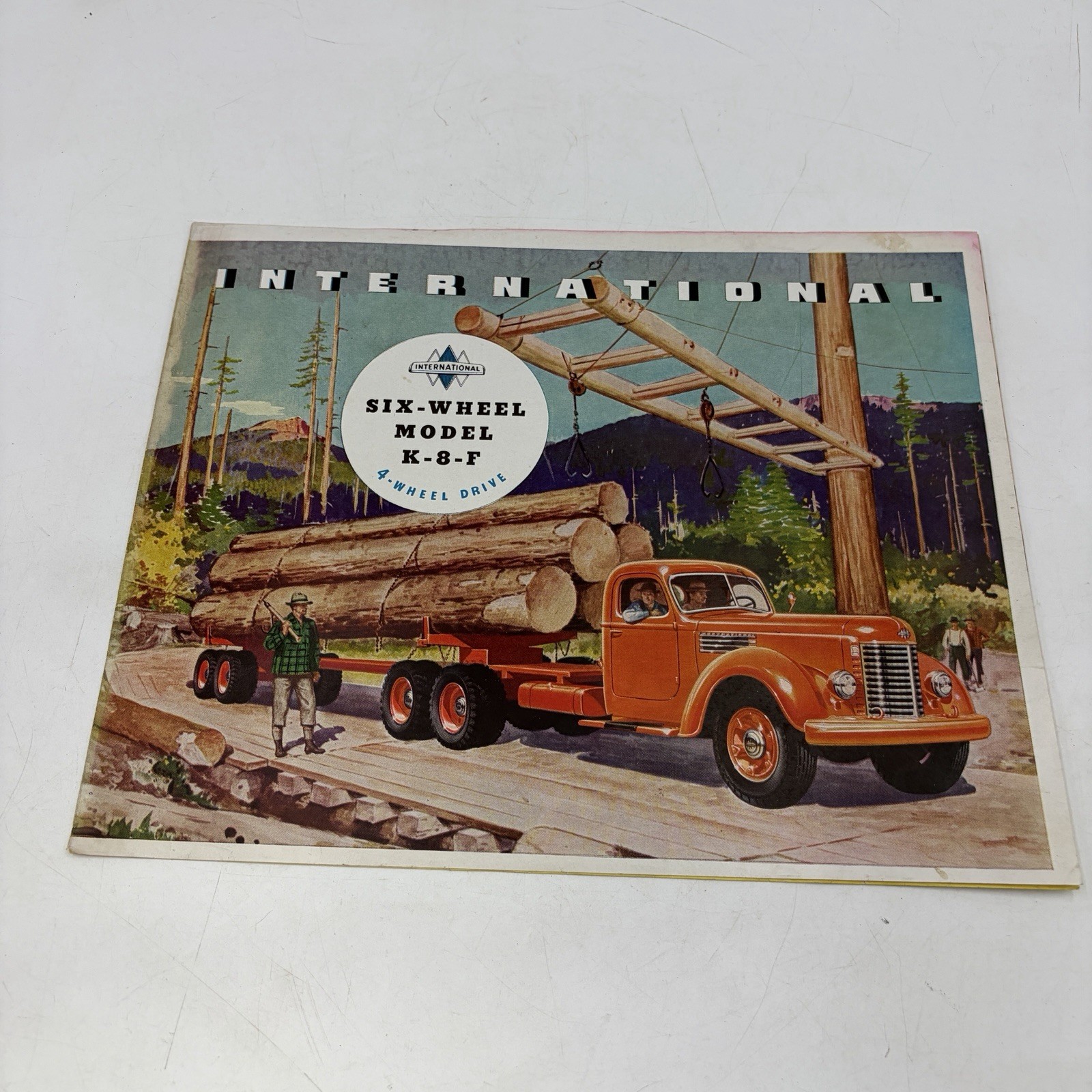 1945 International Harvester K-8-F 6 Wheel 4WD Truck Sales Brochure IH Logging