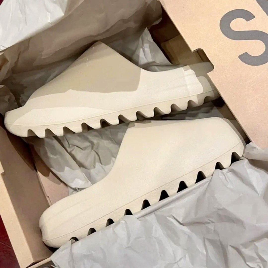 New Adidas Yeezy Slide Bone FZ5897 Unisex Slipper Outdoor Sandal Without Box