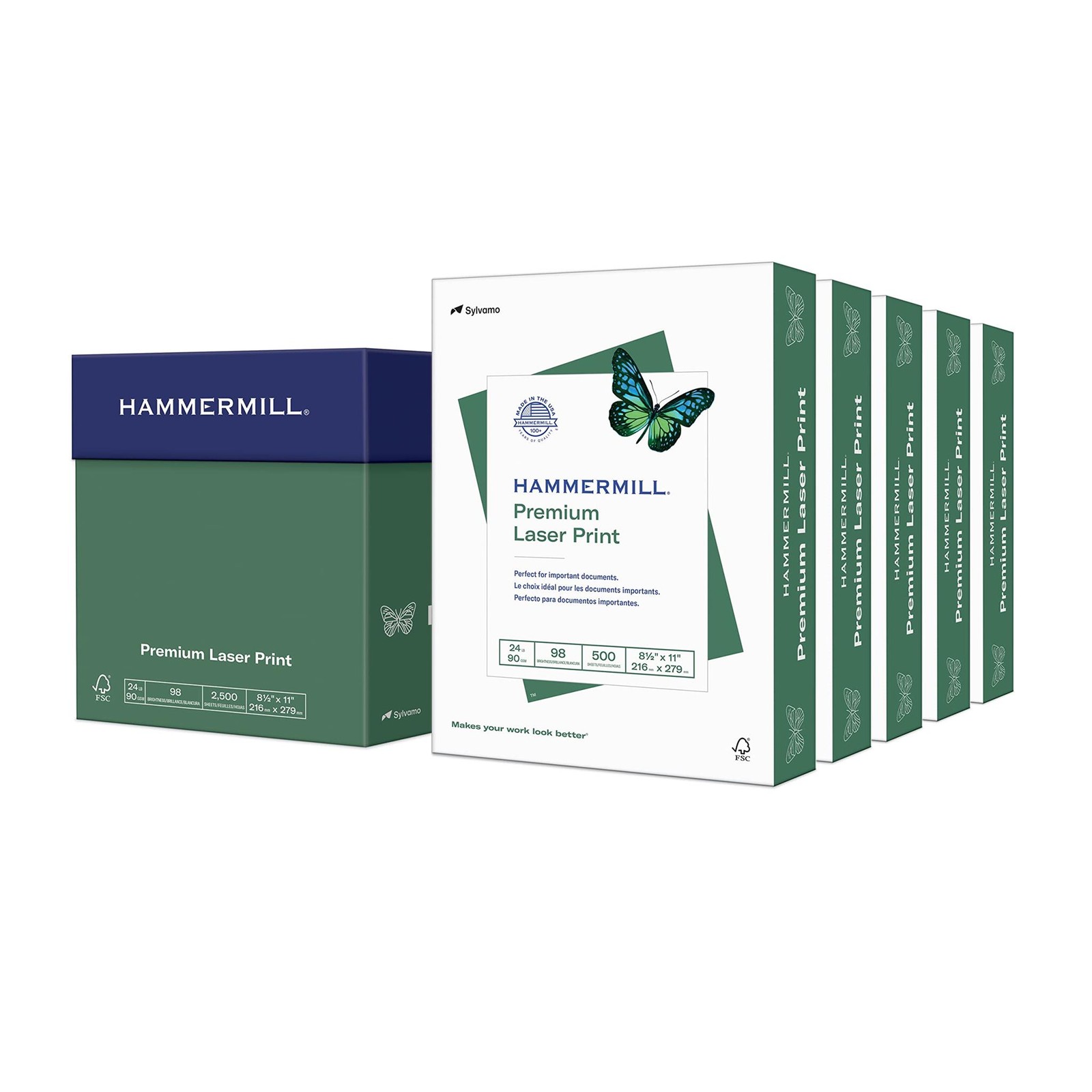 Hammermill Premium Laser Print 24 lb, 8.5 x 11-5 Ream (2,500 Sheets)