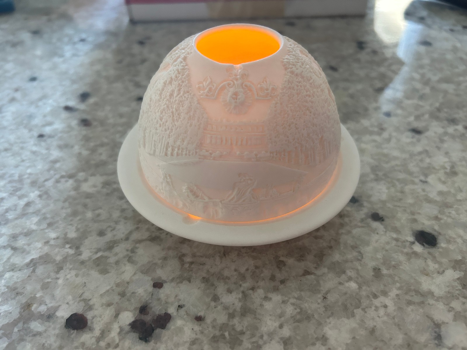 Vintage Bernardaud Limoge Porcelain Votive Tealight - Versailles Palace Vintage Bernardaud Limoge Porcelain Votive Tealight - Versailles Palace