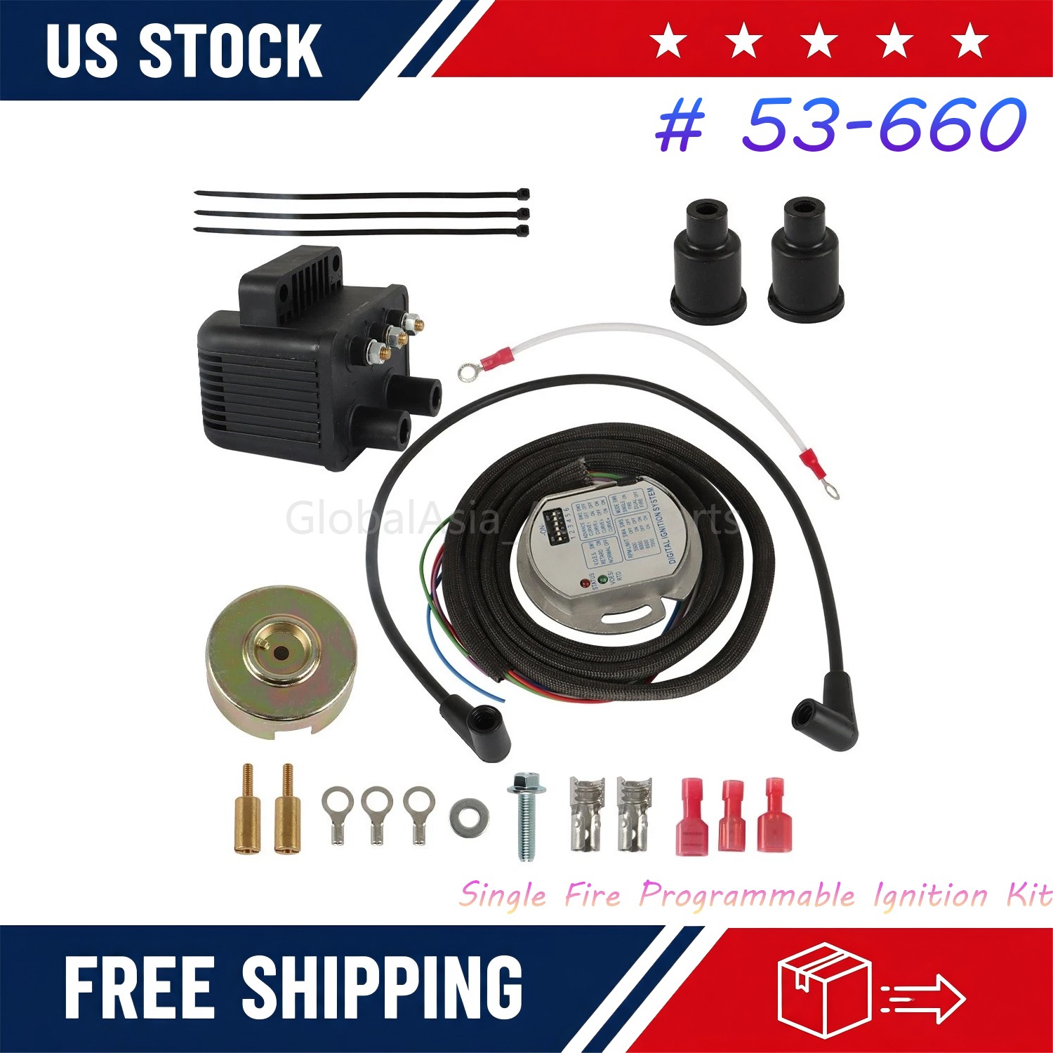 NEW 53-660 Ultima Single Fire Programmable Ignition Kit For Big Twin Evo 53-644