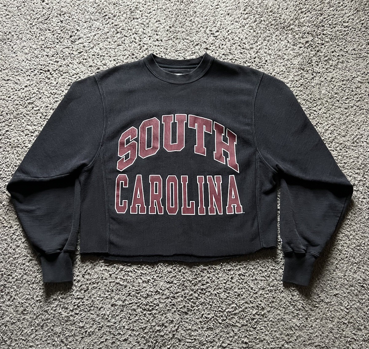 Vintage Champion Sweater Small Mens Reverse Weave Cropped South Carolina 90s Y2K