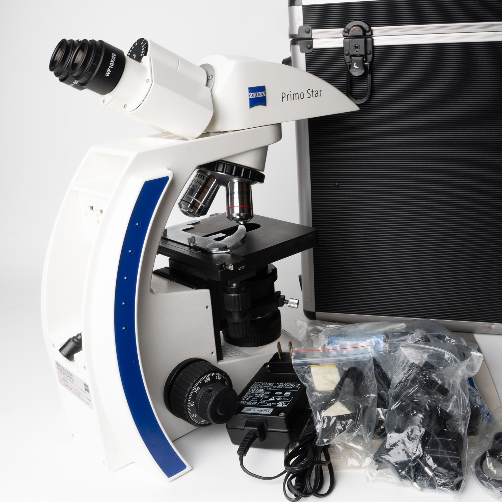 Excellent Carl Zeiss Primo Star Microscope 40x-1000x 4x 10x 40x 100x Tested