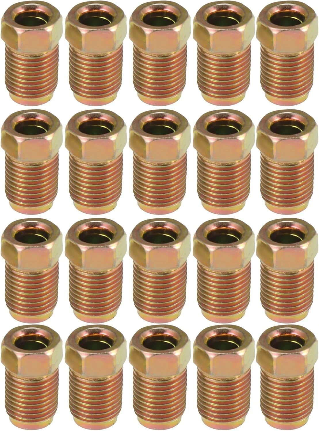 X AUTOHAUX 20pcs M10x1.0 Threads Brake Line Nut Fittings for 3/16\ X AUTOHAUX 20pcs M10x1.0 Threads Brake Line Nut Fittings for 3/16\