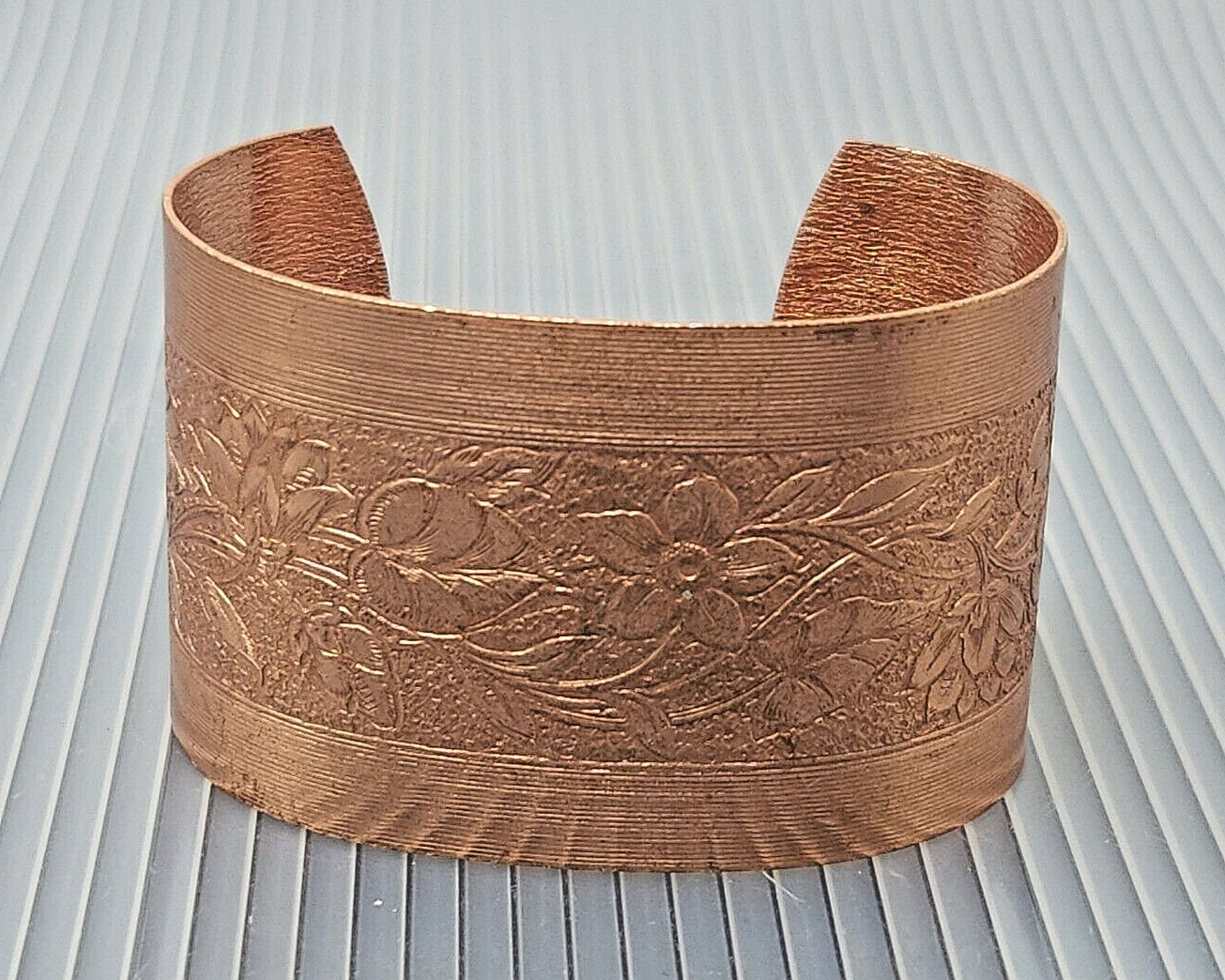 Vintage Coppercraft Guild Solid Copper Cuff Wide Bracelet