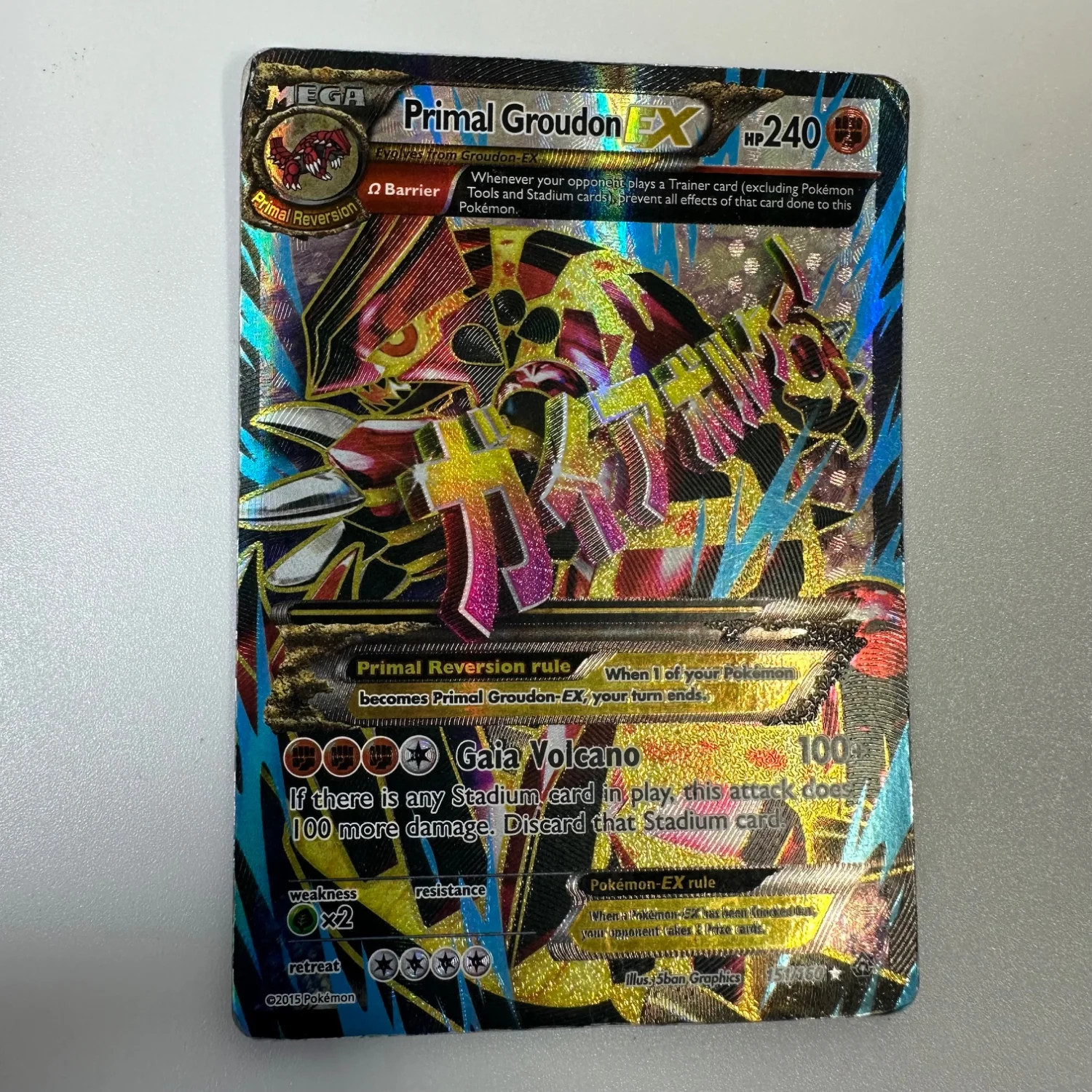 Pokémon TCG Primal Clash Primal Groudon EX 151/160 Holo English