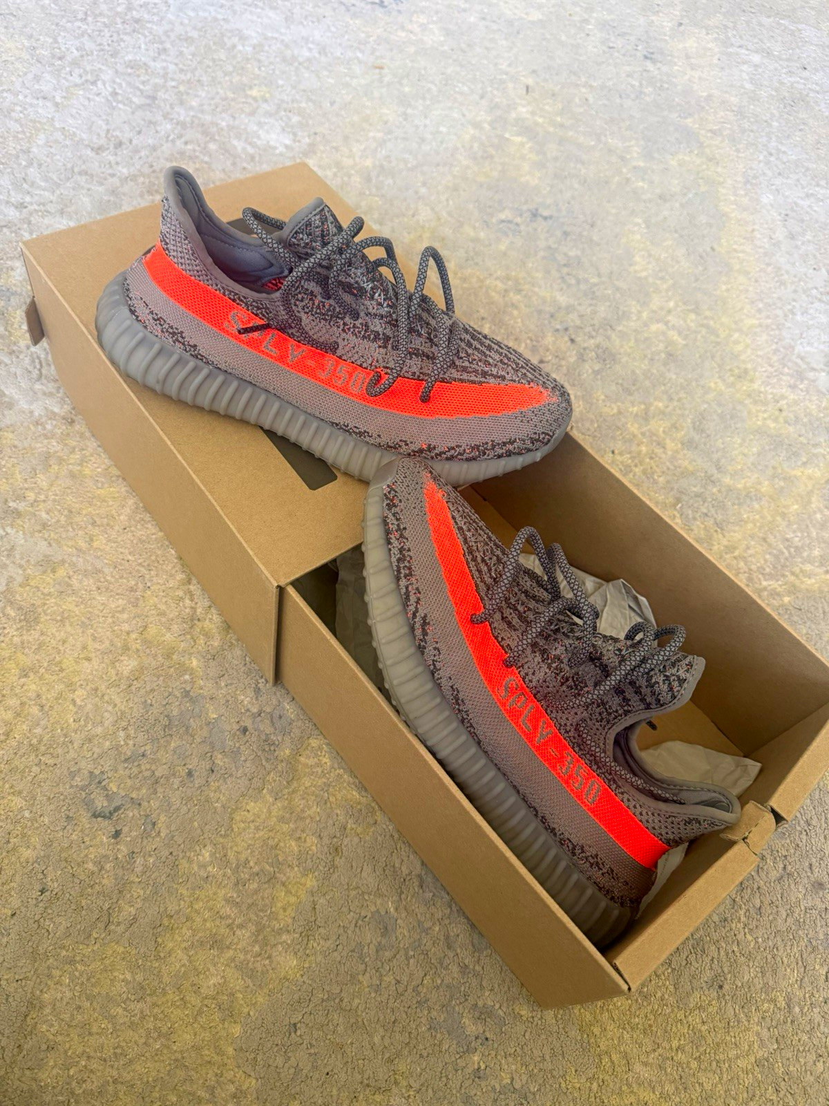 adidas Yeezy Boost 350 V2 Beluga Reflective GW1229 Men\'s Low Top Gray/Orange