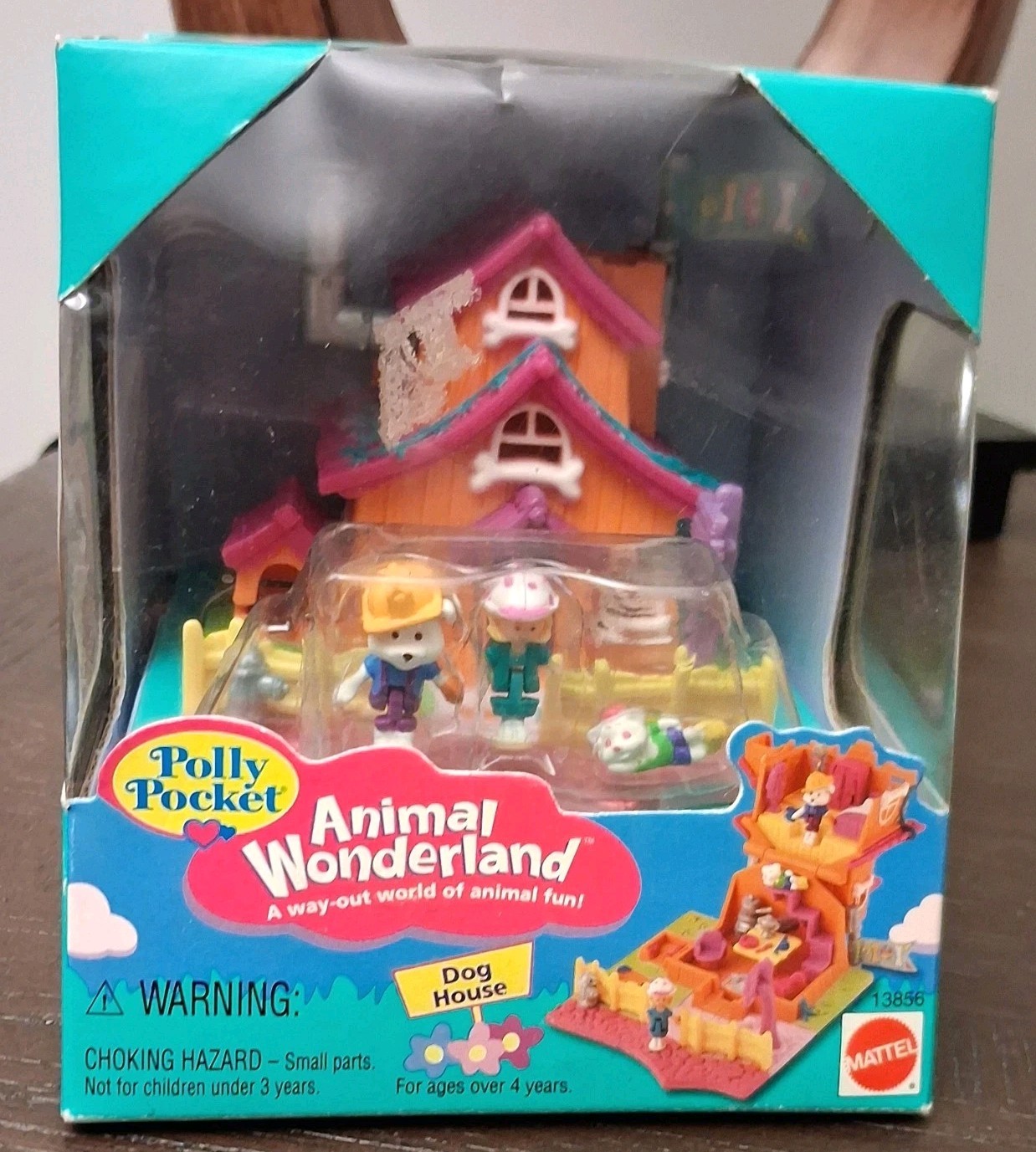 Polly Pocket DOG HOUSE Animal Wonderland PlaySet 1995 Bluebird Mattel NIP