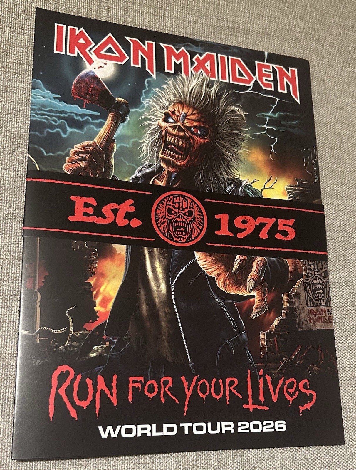IRON MAIDEN RUN FOR YOUR LIVES 2026 NORTH AMERICA POSTERGRAM PROGRAM BOOK