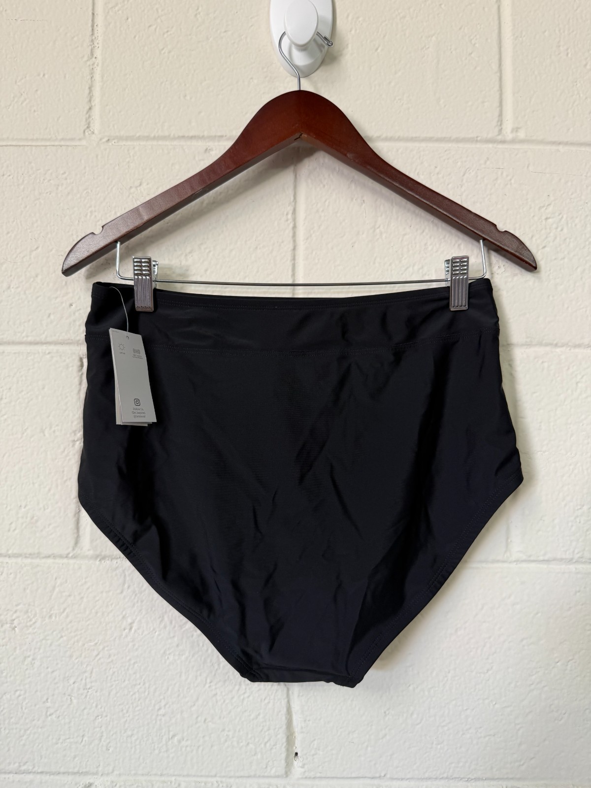 NWT Land\'s End Women\'s Black Extra High Waist Bikini Bottom NWT Land\'s End Women\'s Black Extra High Waist Bikini Bottom
