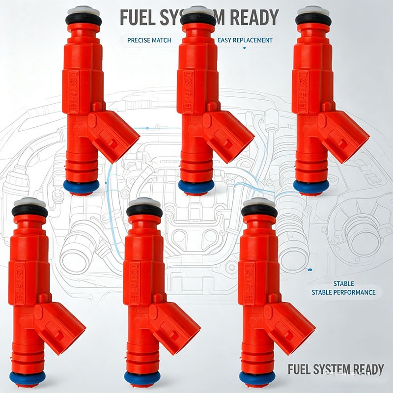6Pcs Fuel Injectors for Jeep Cherokee 1999‑2001 Wrangler 1999‑2004 L6 812‑12128