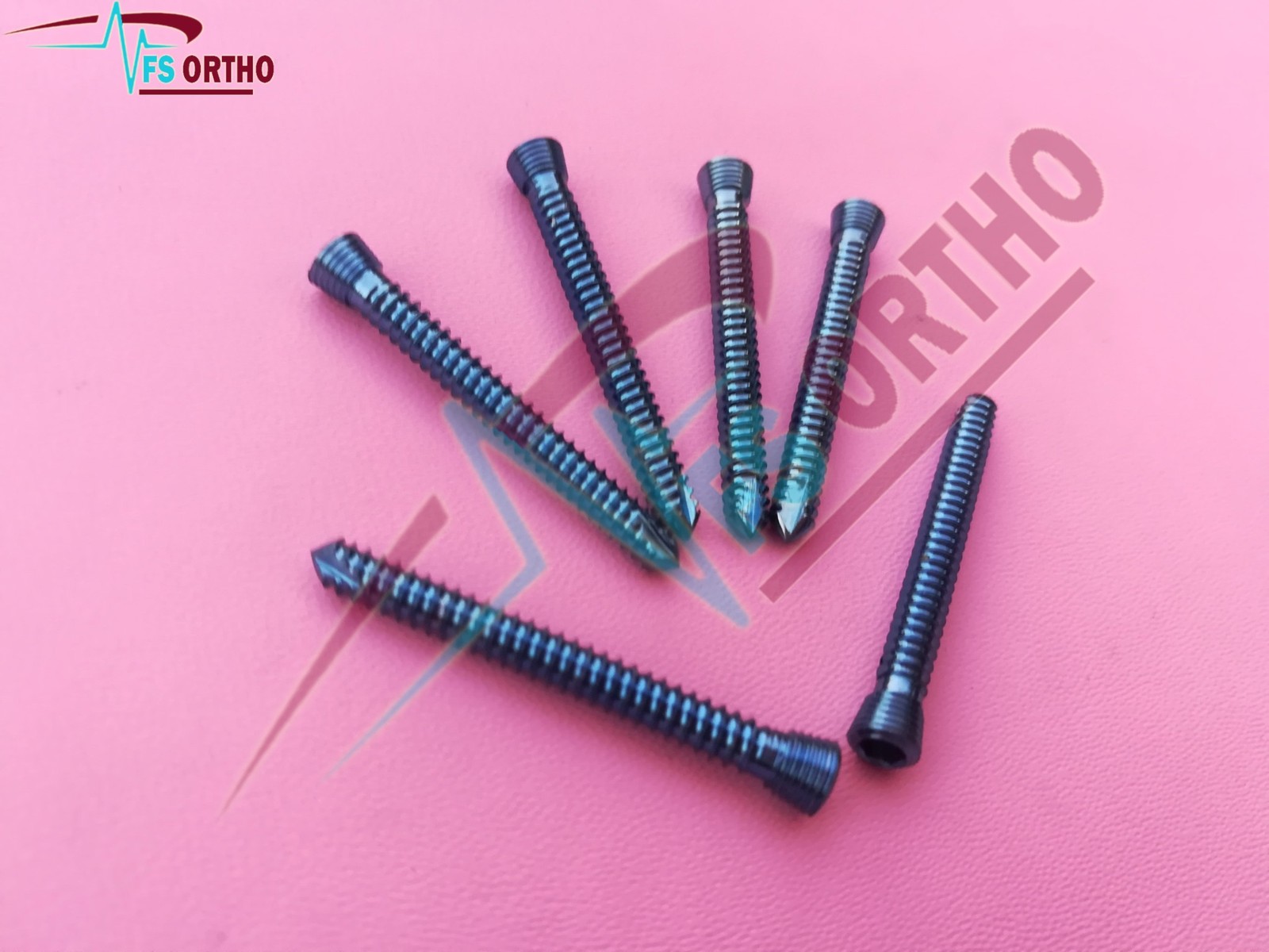 AO Safety Locking Self Tapping 5.0mm Screws 20mm to 80mm 110 Pcs Set Titanium