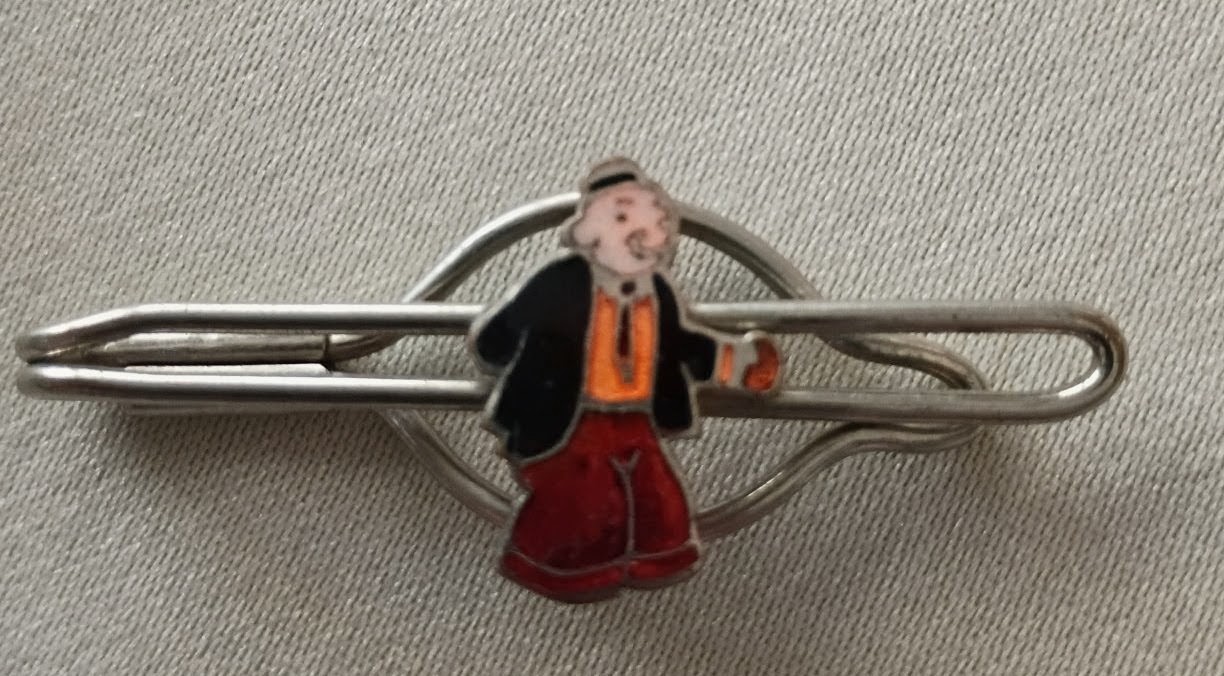 Vintage 1930’s Popeye The Sailor Man ‘Wimpy’ Cloisonné Enamel Tie Bar Vintage 1930’s Popeye The Sailor Man ‘Wimpy’ Cloisonné Enamel Tie Bar