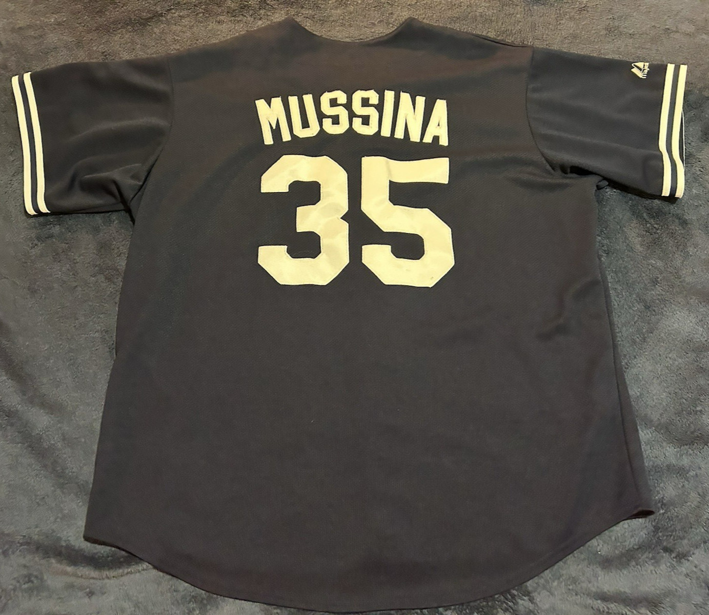 Vtg Stitched Majestic MIKE MUSSINA #35 New York Yankees Jersey Mens 2XL Vtg Stitched Majestic MIKE MUSSINA #35 New York Yankees Jersey Mens 2XL
