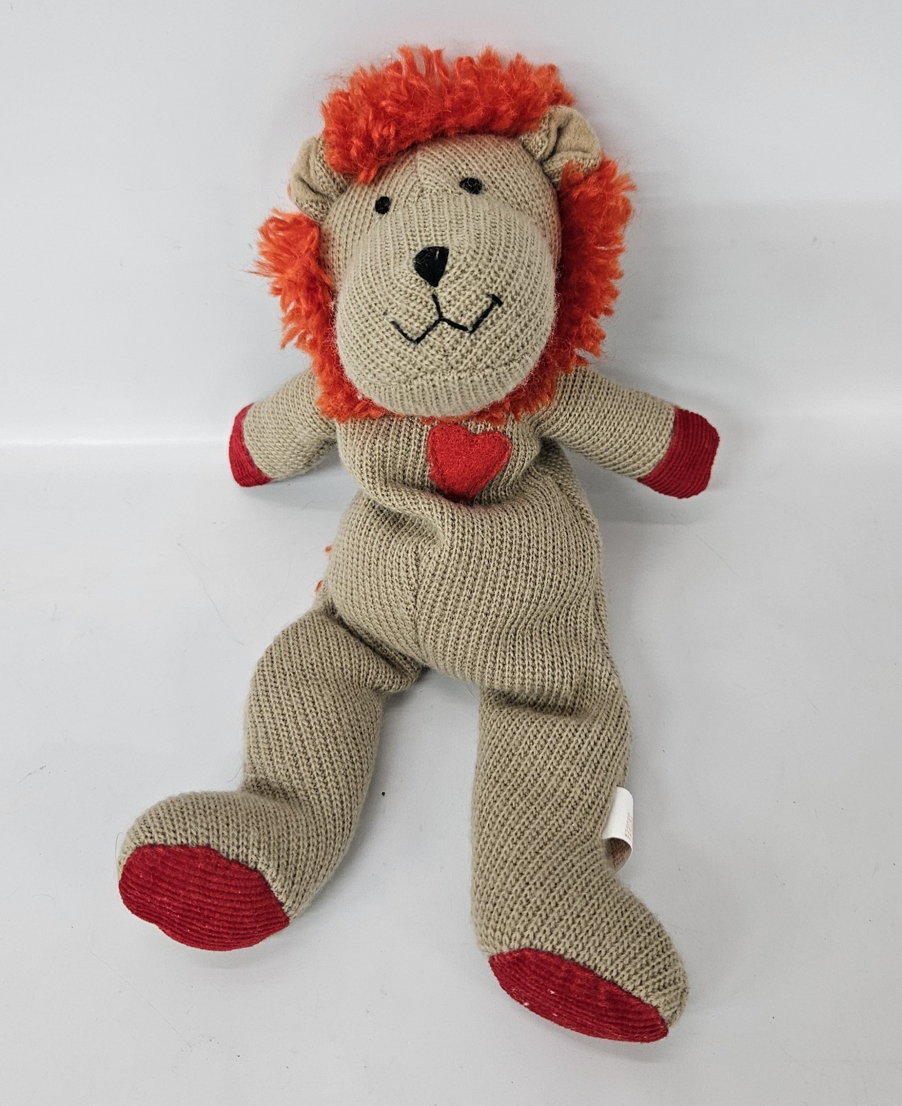 Vintage Russ Berrie Brown Lion Heart Bean Bag 9\