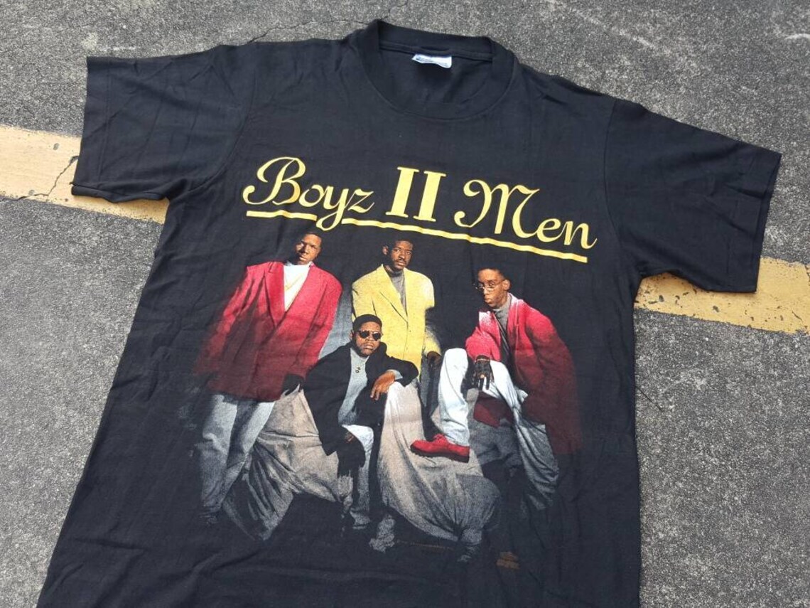 Vintage 1991 Boyz II Men Please Don\'t Go Black All Size Unisex Shirt
