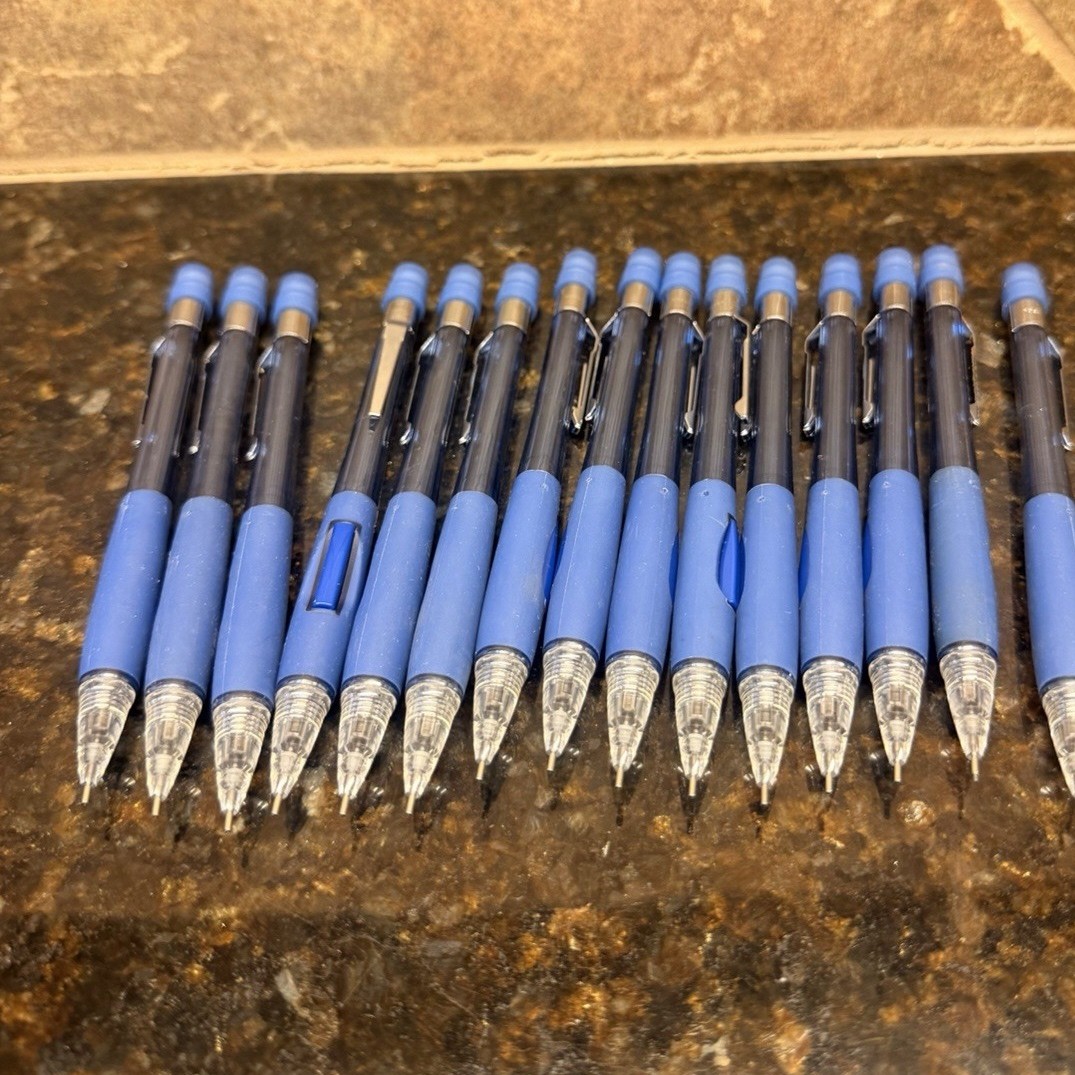 Lot of 15 Vintage Pentel PD347 Quicker Clicker 0.7mm Mechanical Pencils Japan