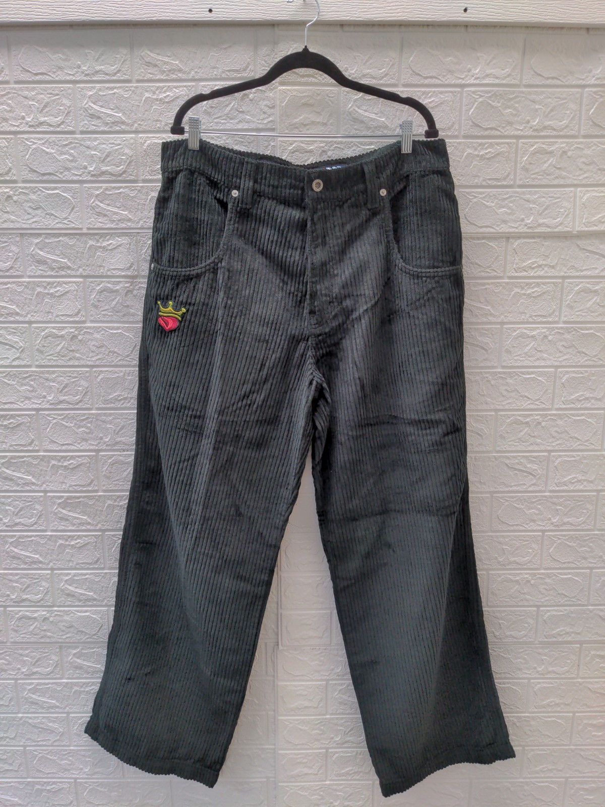 New JNCO Men\'s 179 Pipes 23\' Wide Leg Corduroy Jeans Sz 36x34