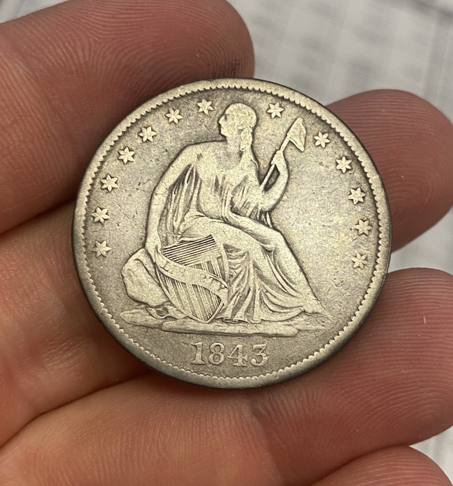 1843-O U.S Silver Seated Liberty Half Dollar**** VF 1843-O U.S Silver Seated Liberty Half Dollar**** VF
