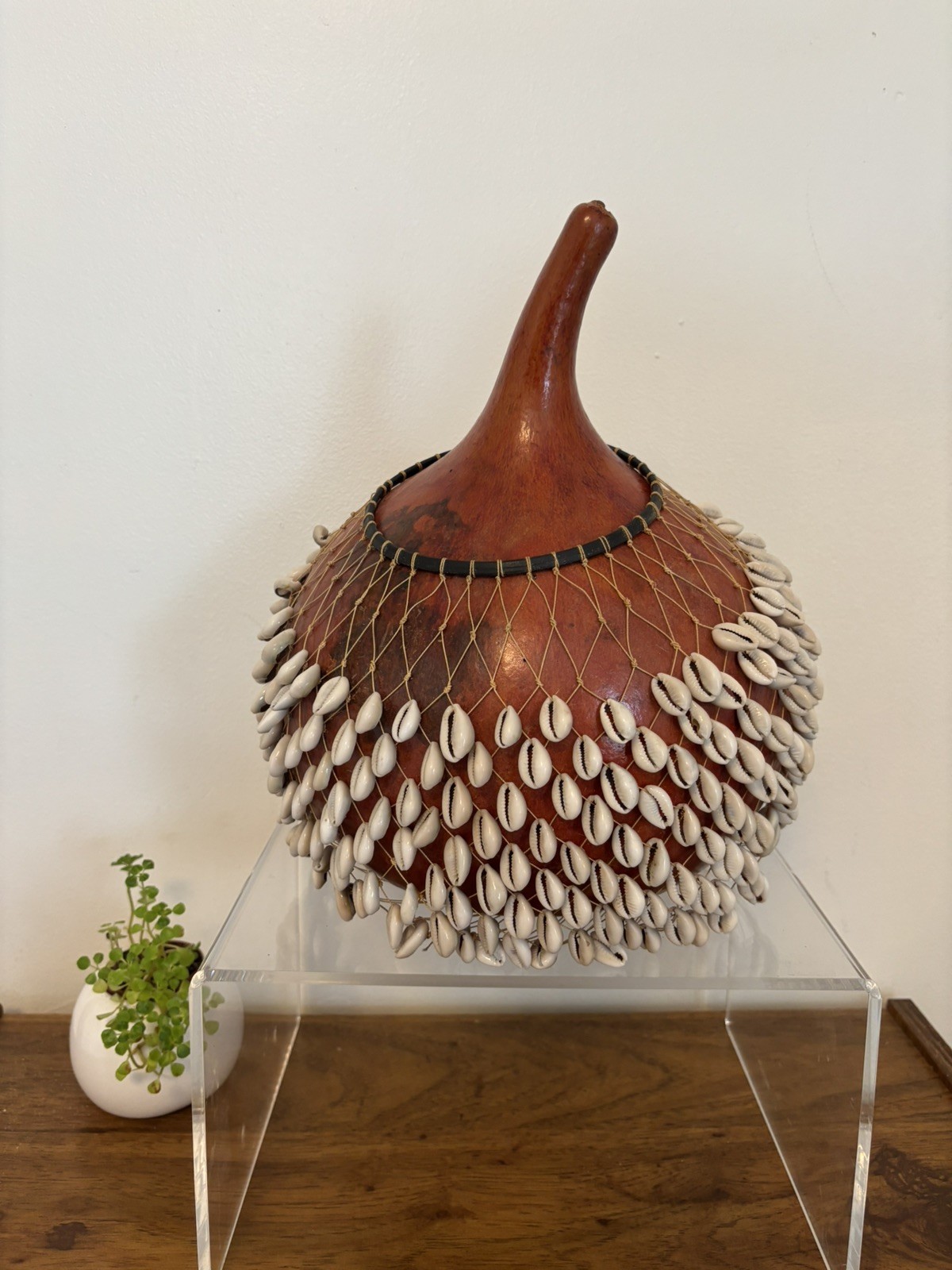 Vintage African Cowrie Shekere/Chekere Vintage African Cowrie Shekere/Chekere
