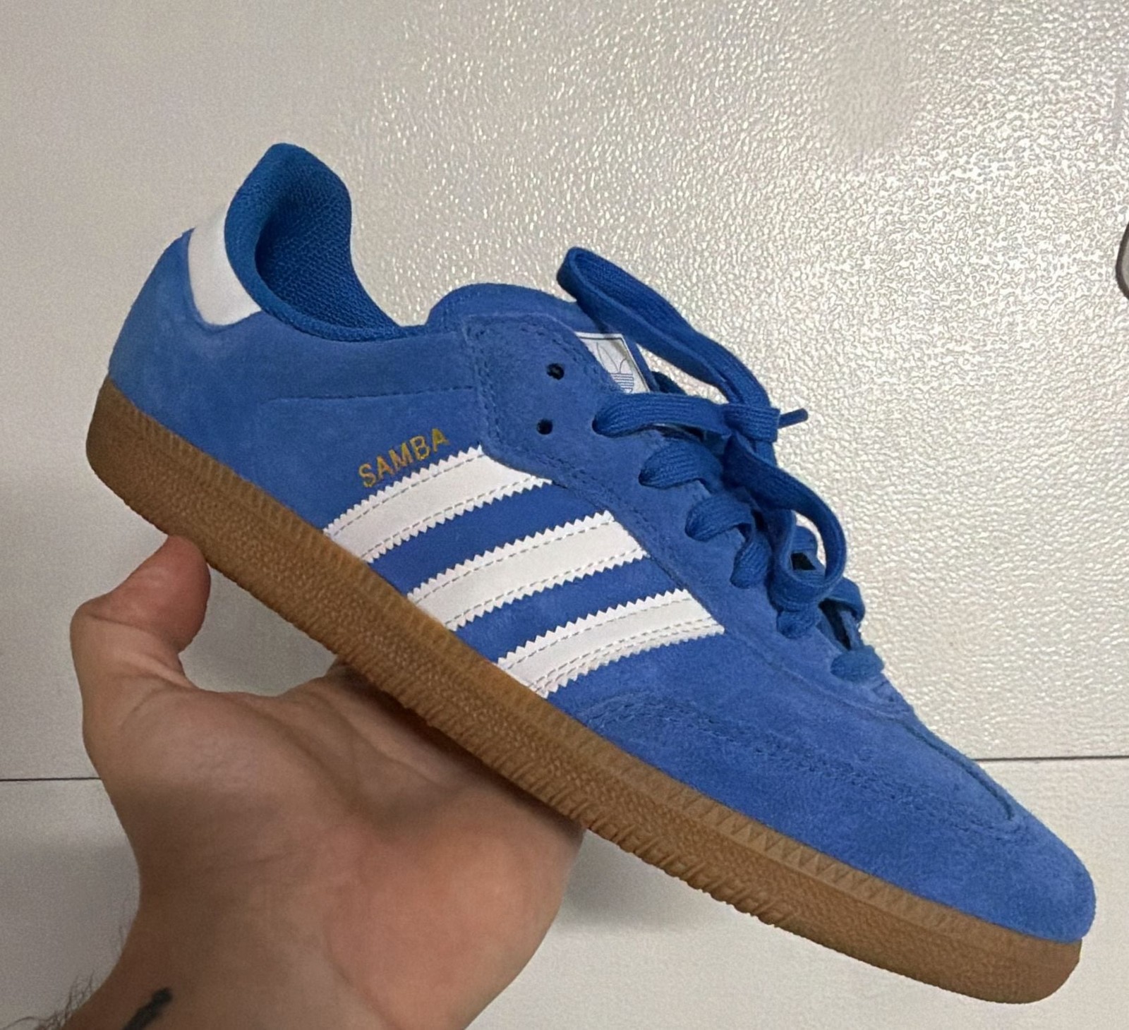 Adidas Samba ADV Bluebird White Gum Skate Shoes Size 12