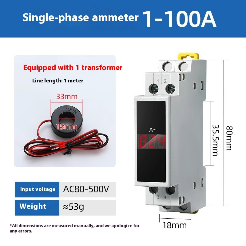 Electric Din Rail 40-300V 45-65HZ Digital LCD KW Energy Consumption Meter