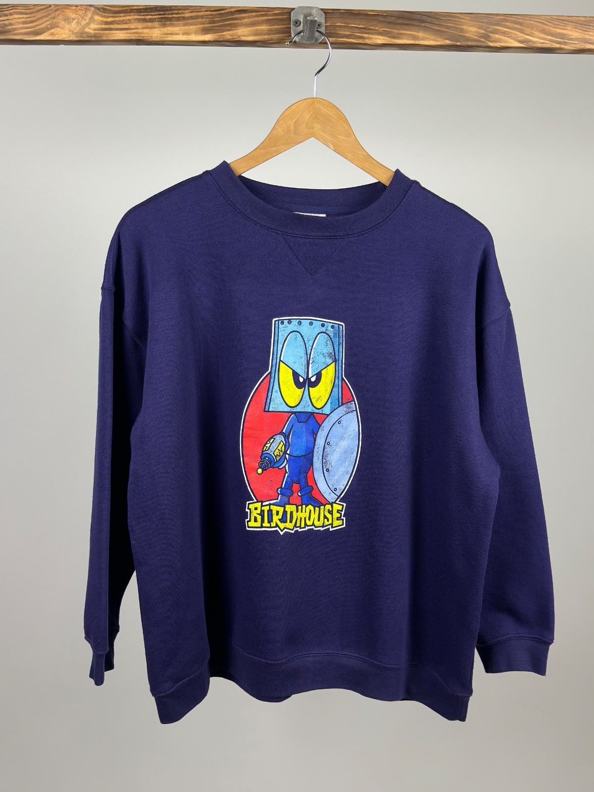 Vintage 90s Birdhouse Skateboarding Robot Graphic Sweatshirt