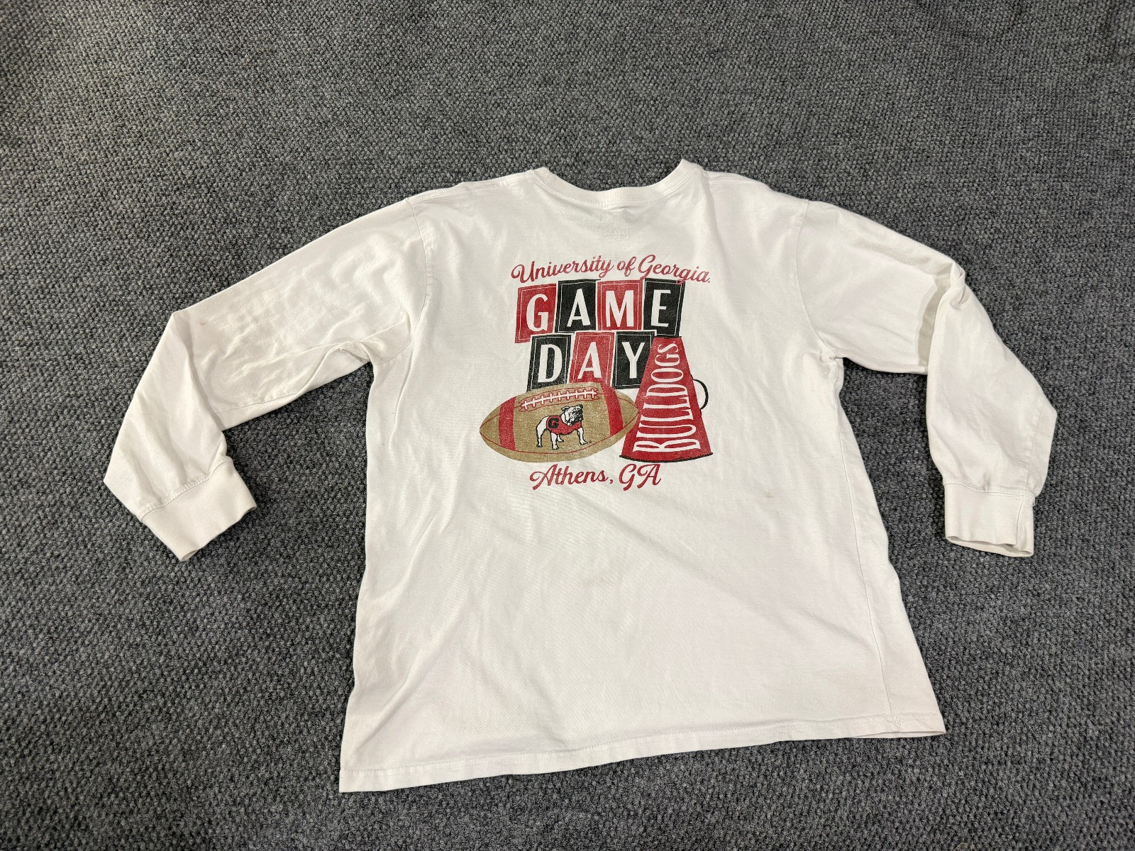 Georgia Bulldogs Shirt xl mens pressbox ncaa football dawgs long sleeve white