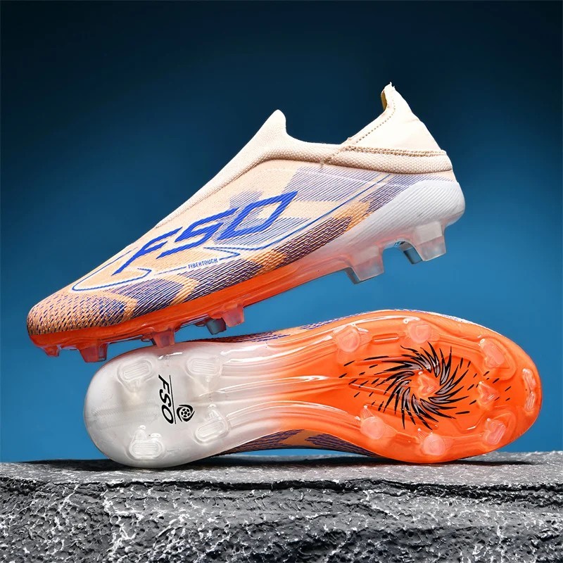 Men's Soccer Cleats Athletic Shoes High-Top Football Boots Non-Slip Grass FG 