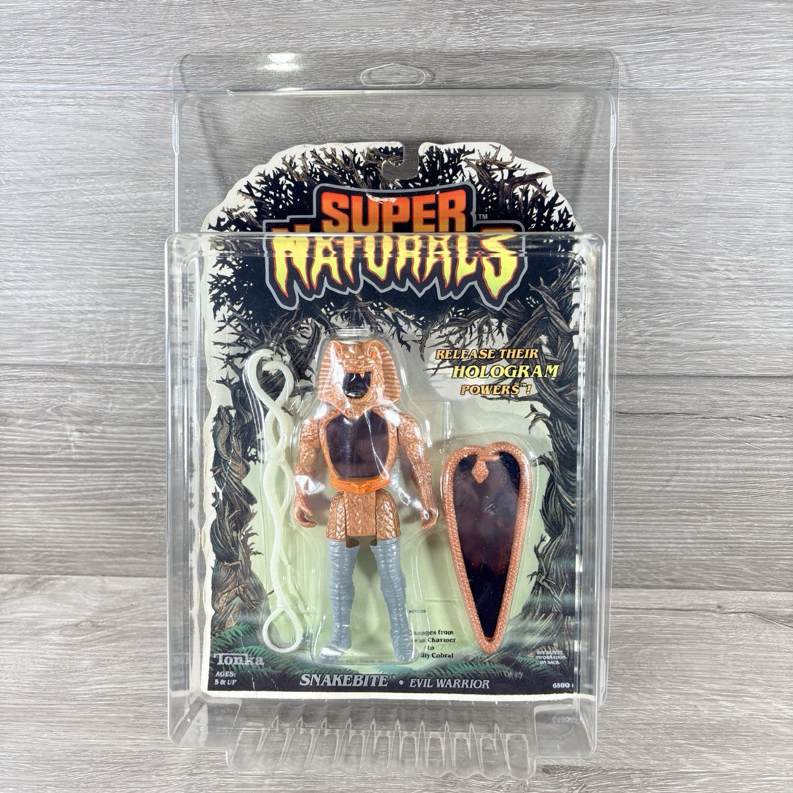Vintage 1987 Tonka Super Naturals Snakebite Evil Warrior w/ Protector