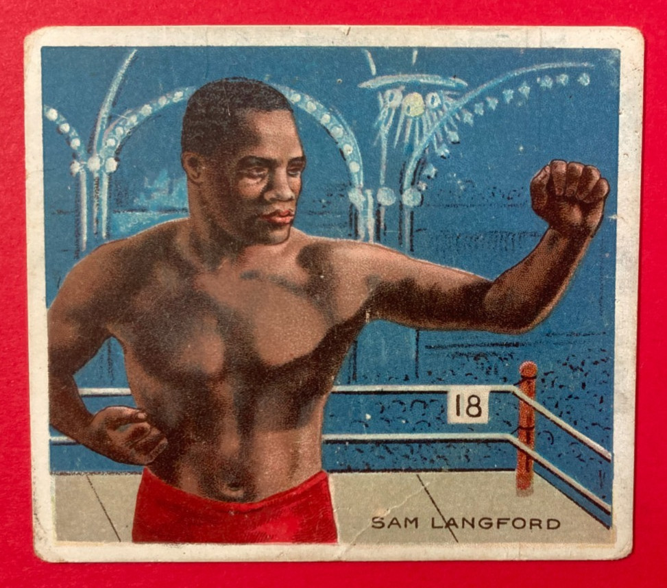 1910 T218 Hassan Cigarettes Sam Langford Champion Prize Fighter Series Card