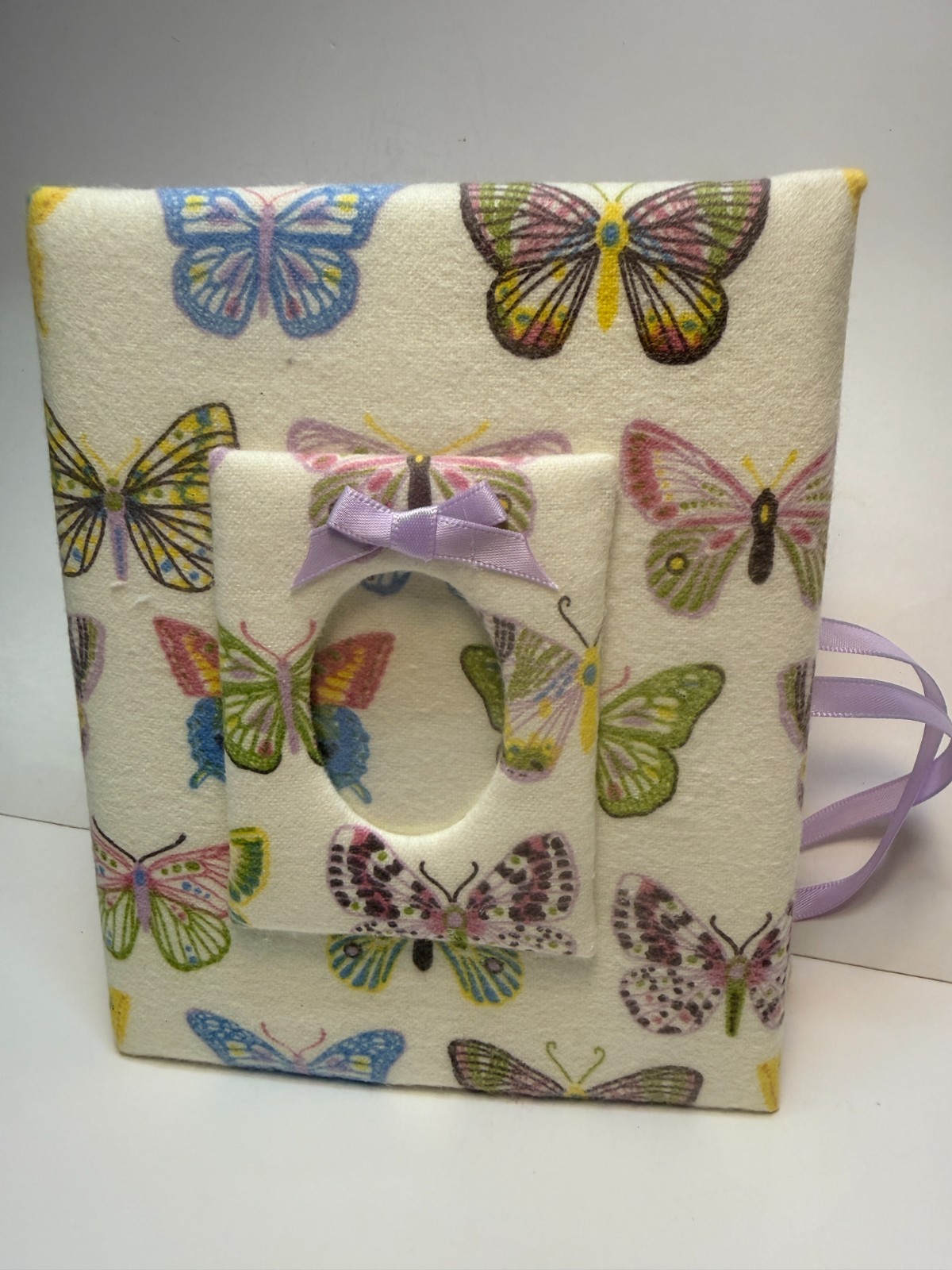 Lavender Butterfly Photo Album -Holds 100 4x6 Photos - Handmade