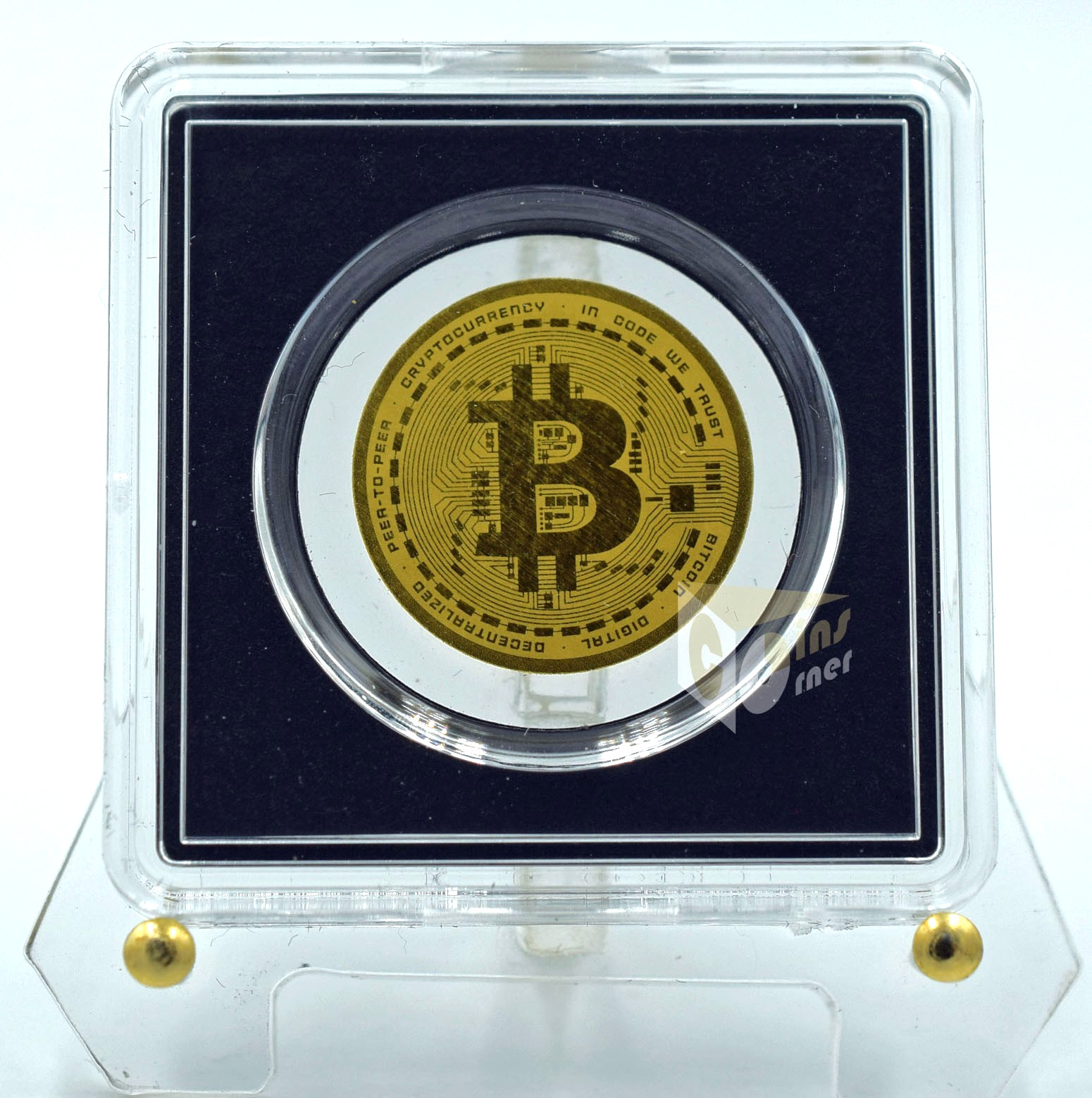 Gold Bitcoin 1/1000 Oz 999 Gold Medal in Box with COA