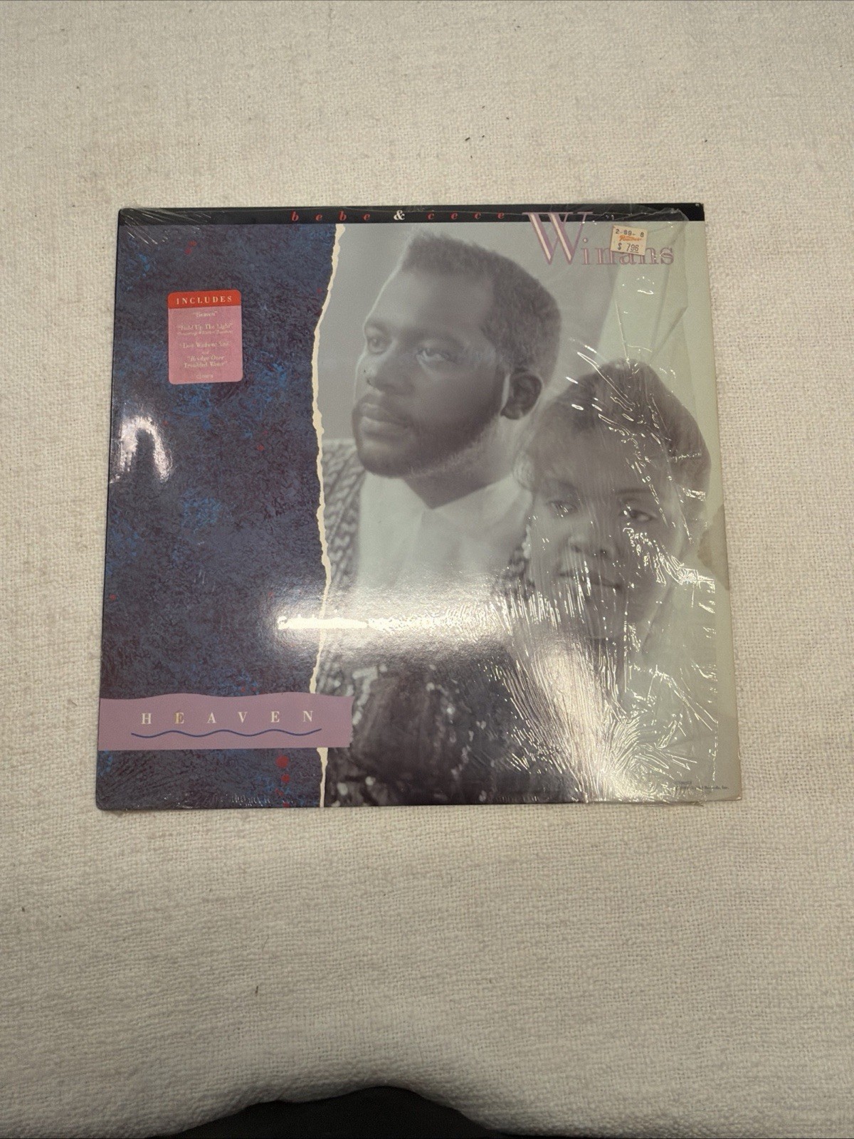 BeBe & CeCe Winans Heaven 1988 Capitol C1-90959 Vinyl LP Shrink Hype Sticker V2