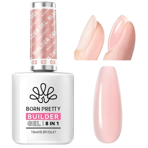 BORN PRETTY Builder Gel for Nails, 15ml 8 in 1 - Cover Pink 
