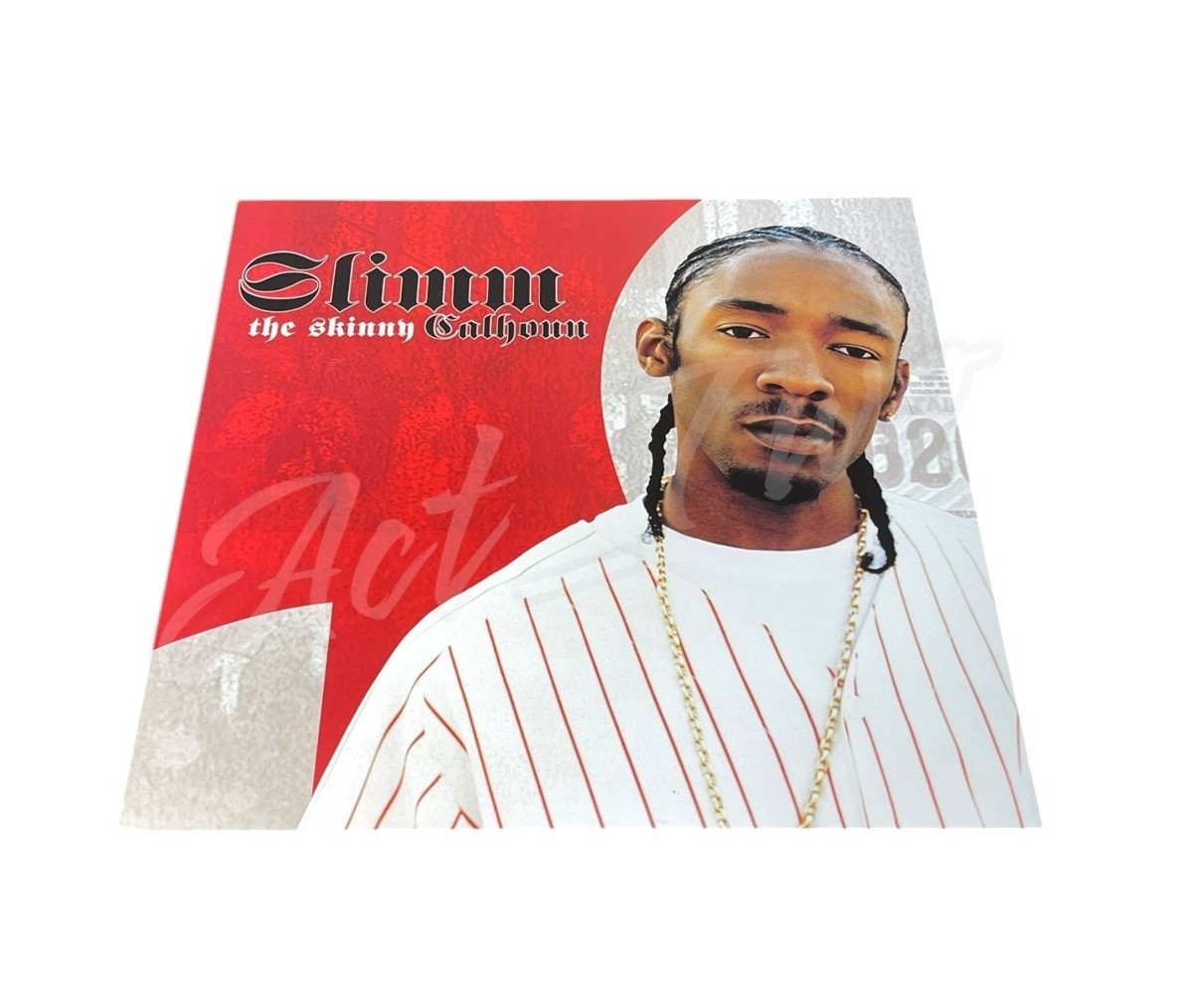 Vintage SLIMM CALHOUN The Skinny 2000 Promo Poster Flat Double Sided 12”x12” Rap