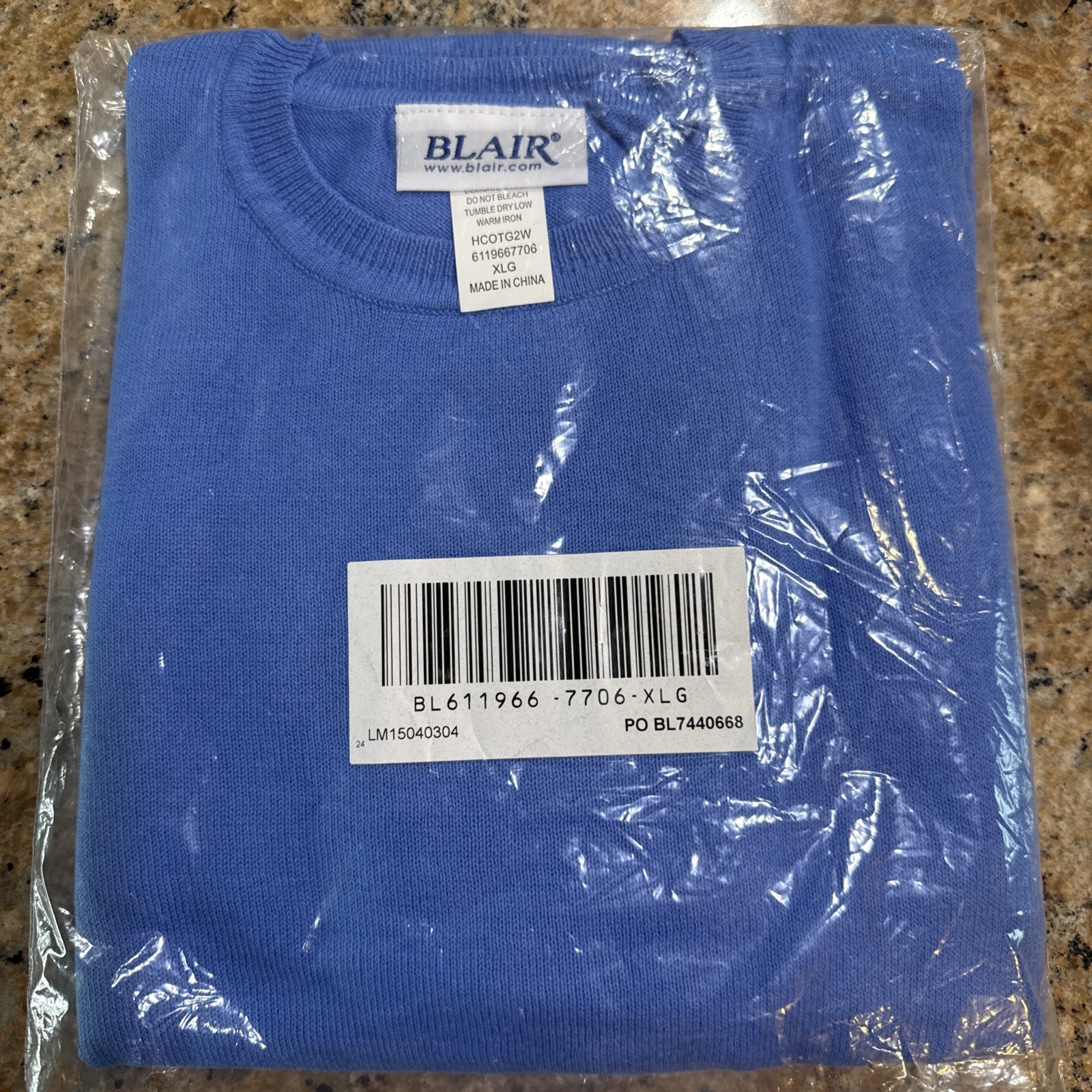 Blair Women’s Knit Top – Size XL – Regatta Blue – New in Package