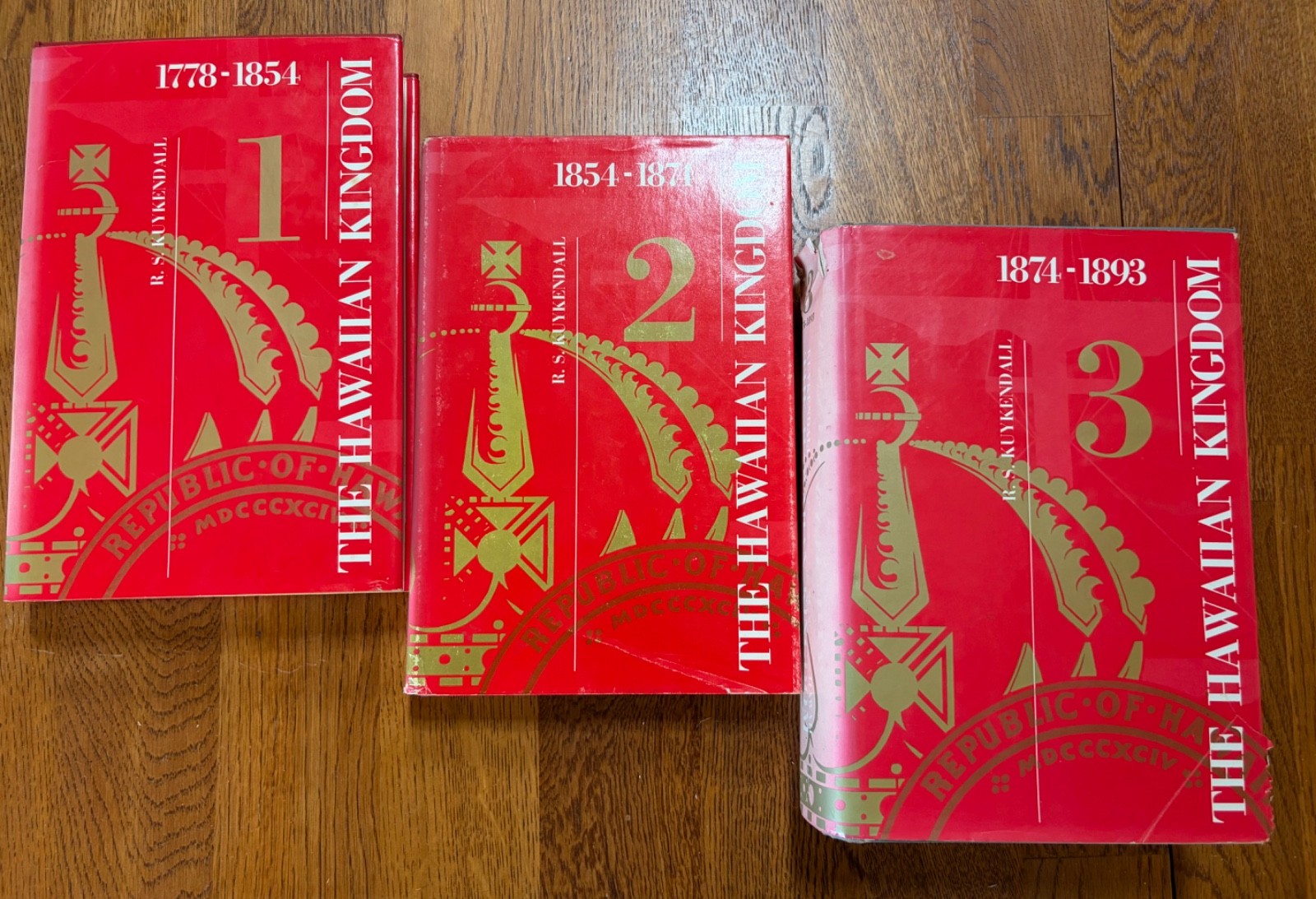 The Hawaiian Kingdom 1778-1893 Kuykendall 3 Volumes Hardcovers Hawaii History
