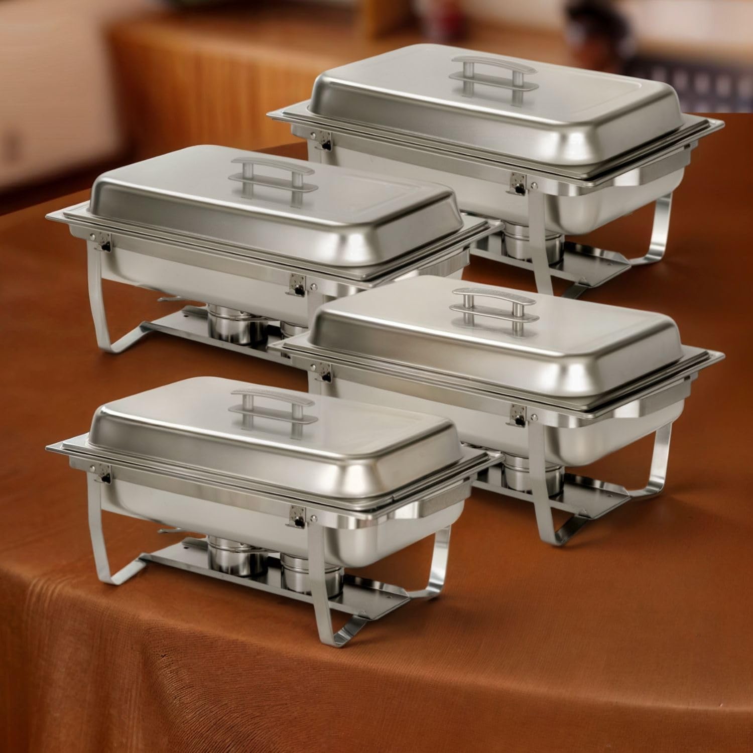Alpha Living 4pk Stainless Chafing Dish Buffet Warmer