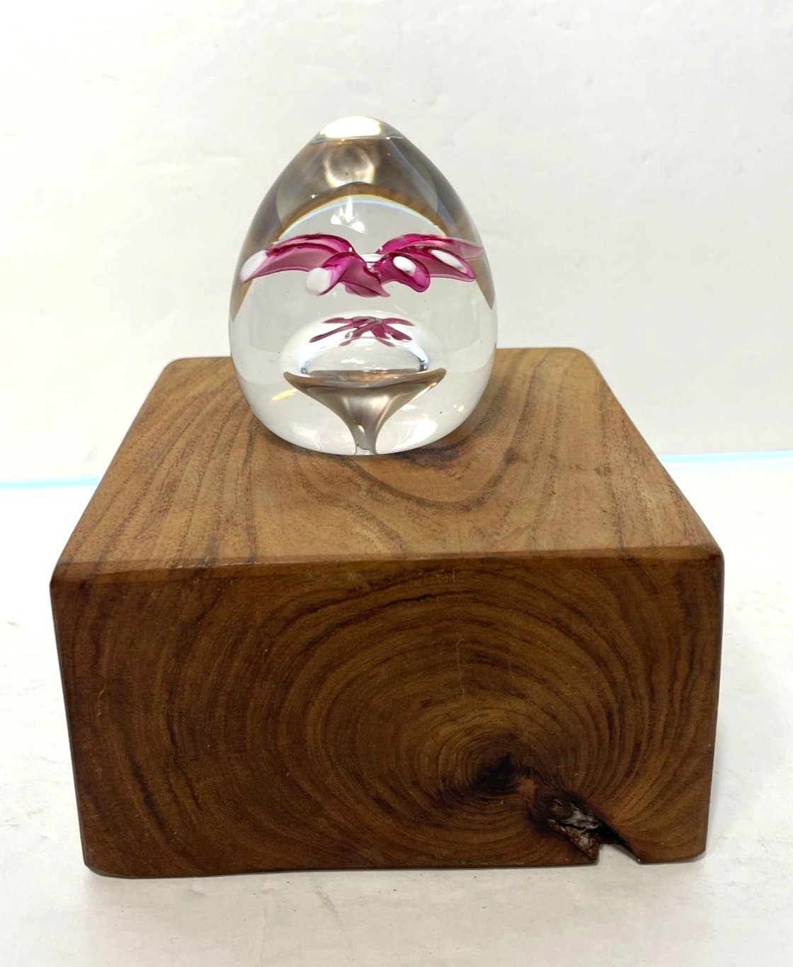 Vintage Marc S. Boutte Spirit Weight Paperweight Pink Artist Signed 3\