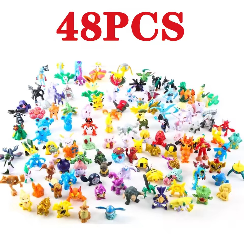 48 Pokemon Mini Figure Toys Pikachu Action Figures | Kids Gift |Party Favors|