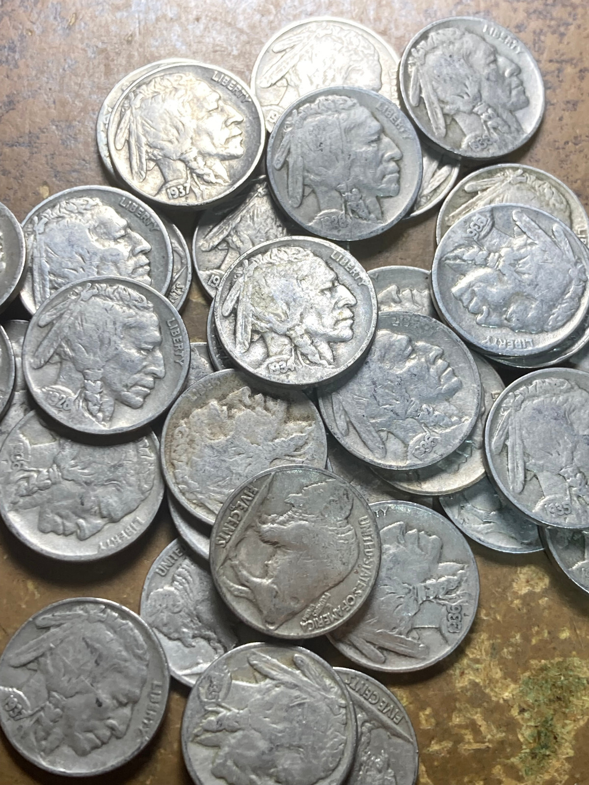 BUFFALO NICKEL ROLL (40 COINS), \