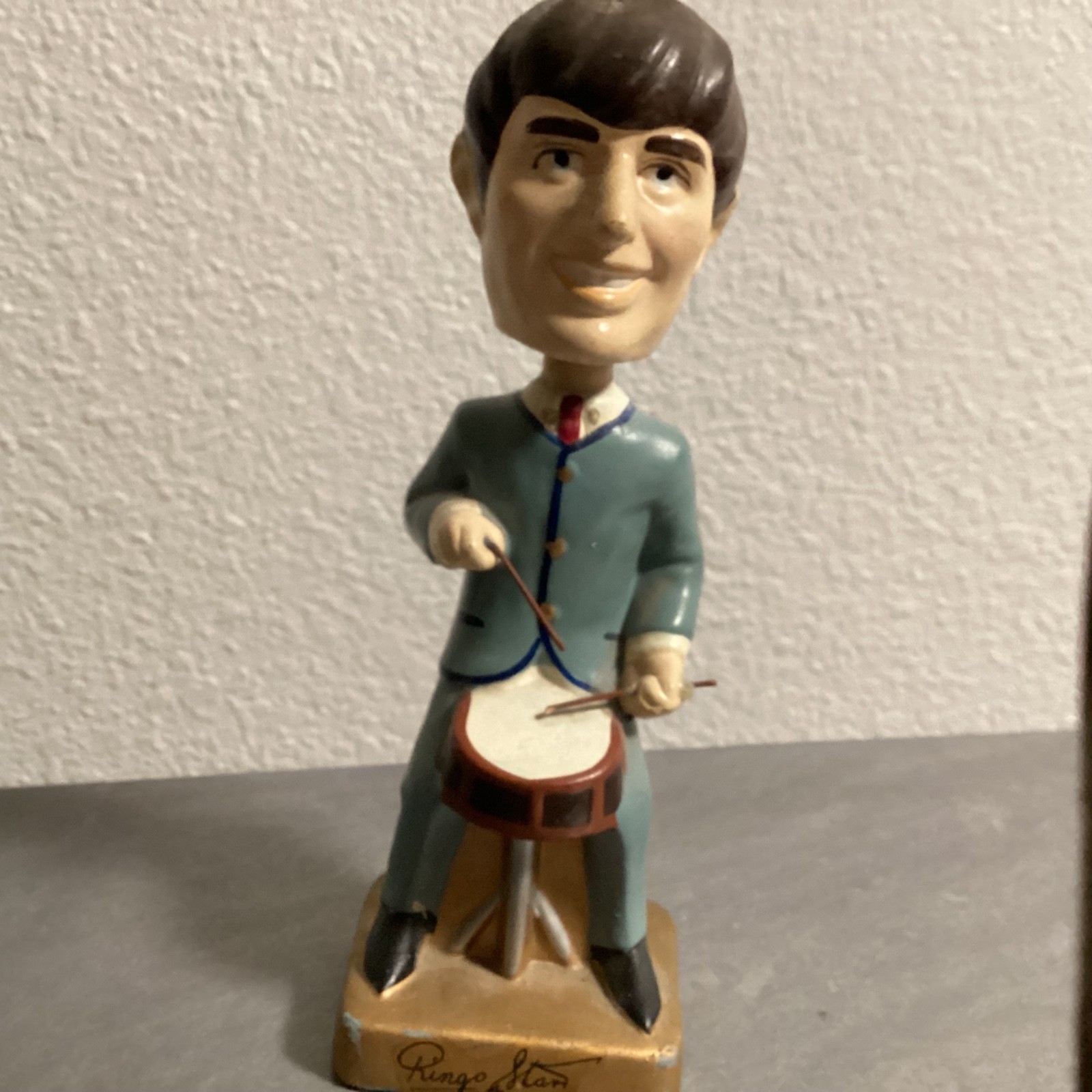 Vintage 1964 Ringo Starr Beatles Car Mascots Bobblehead Nodder Original 