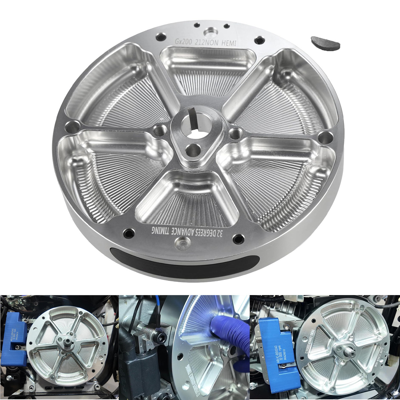 Ultra-Light Billet Aluminum Flywheel Fits Predator 212cc Non-Hemi GX200 Engines