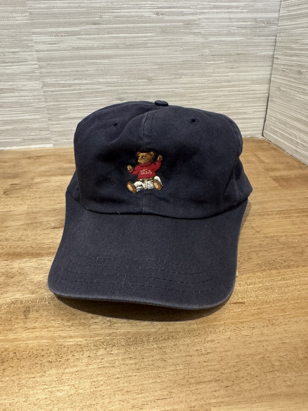 Vintage 90s Polo Sport Ralph Lauren Sit Down Bear Hat USA Made Stadium Crest RL Vintage 90s Polo Sport Ralph Lauren Sit Down Bear Hat USA Made Stadium Crest RL
