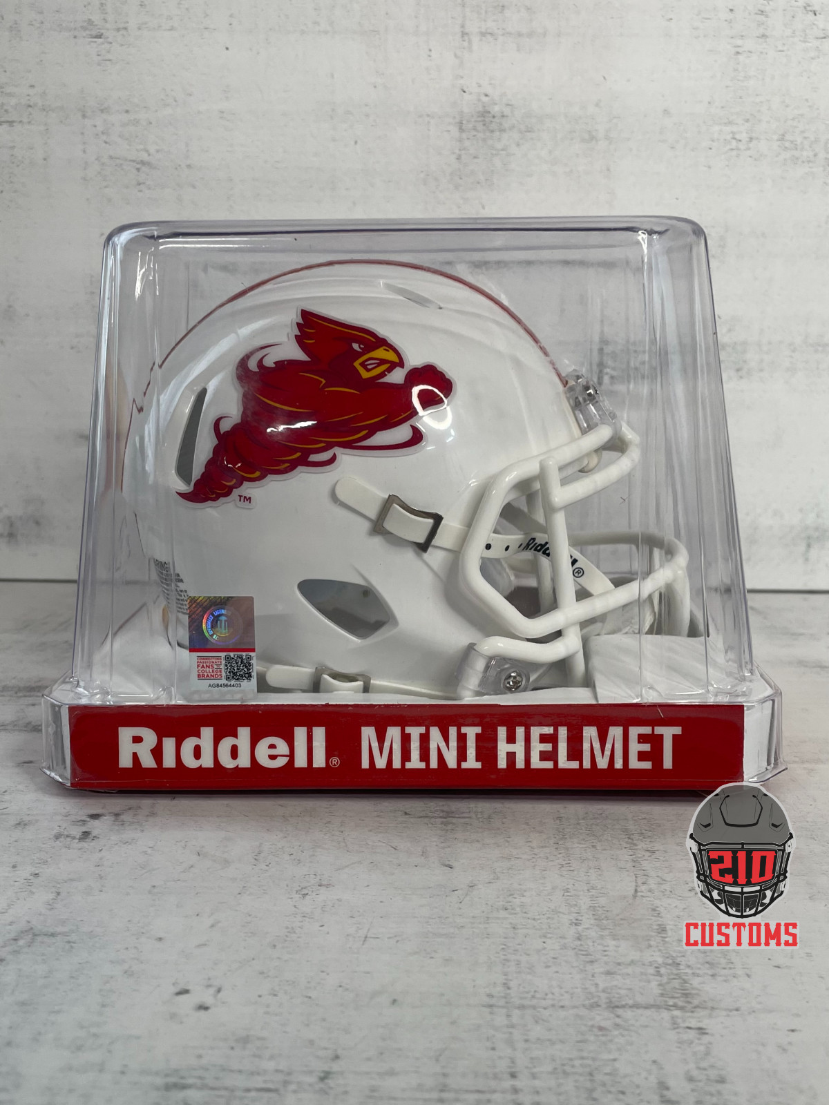 Iowa State Cyclones (2025 vs Kansas) Authentic Riddell Speed Mini Helmet Iowa State Cyclones (2025 vs Kansas) Authentic Riddell Speed Mini Helmet