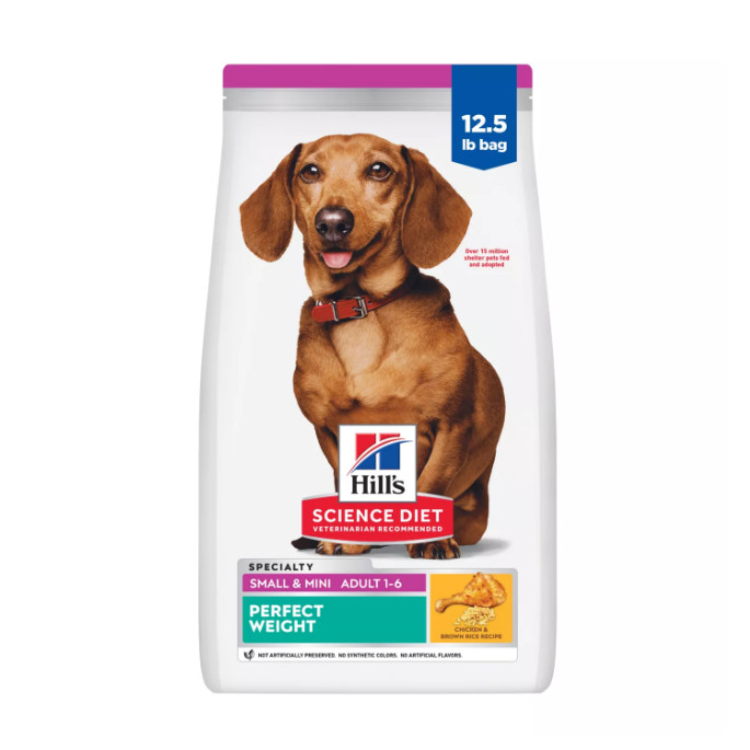 NWT Hill\'s Science Diet Perfect Weight Small Mini Adult Dog Food Chicken 12.5 lb