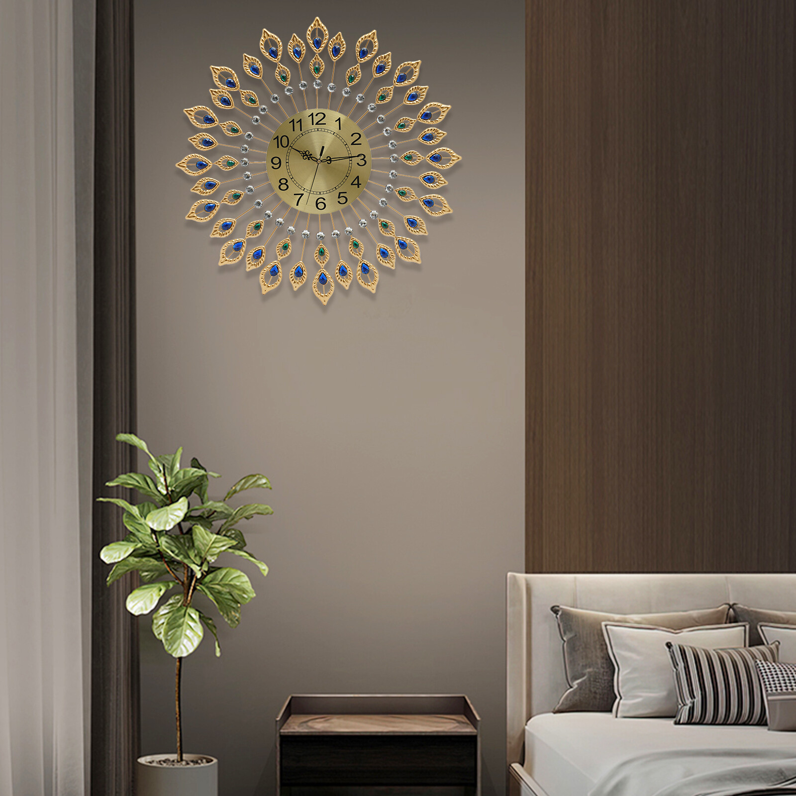 26.4\'\' Modern 3D Large Wall Clock Metal Watch Art Design Home Living Room Decor